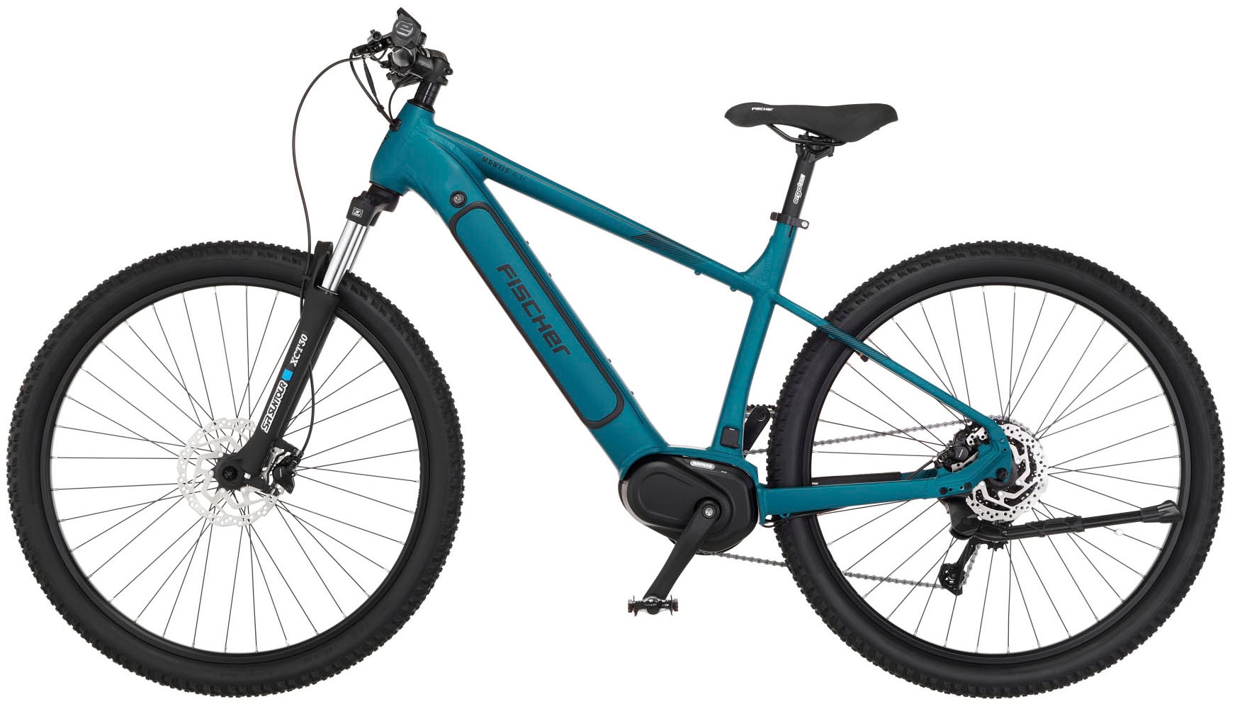 FISCHER Fahrrad E-Bike »MONTIS 4.1I 630«, 10 Gang, Shimano, Deore, Mittelmotor 250 W, (Schloss), Pedelec, Elektrofahrrad für Damen u. Herren, MTB