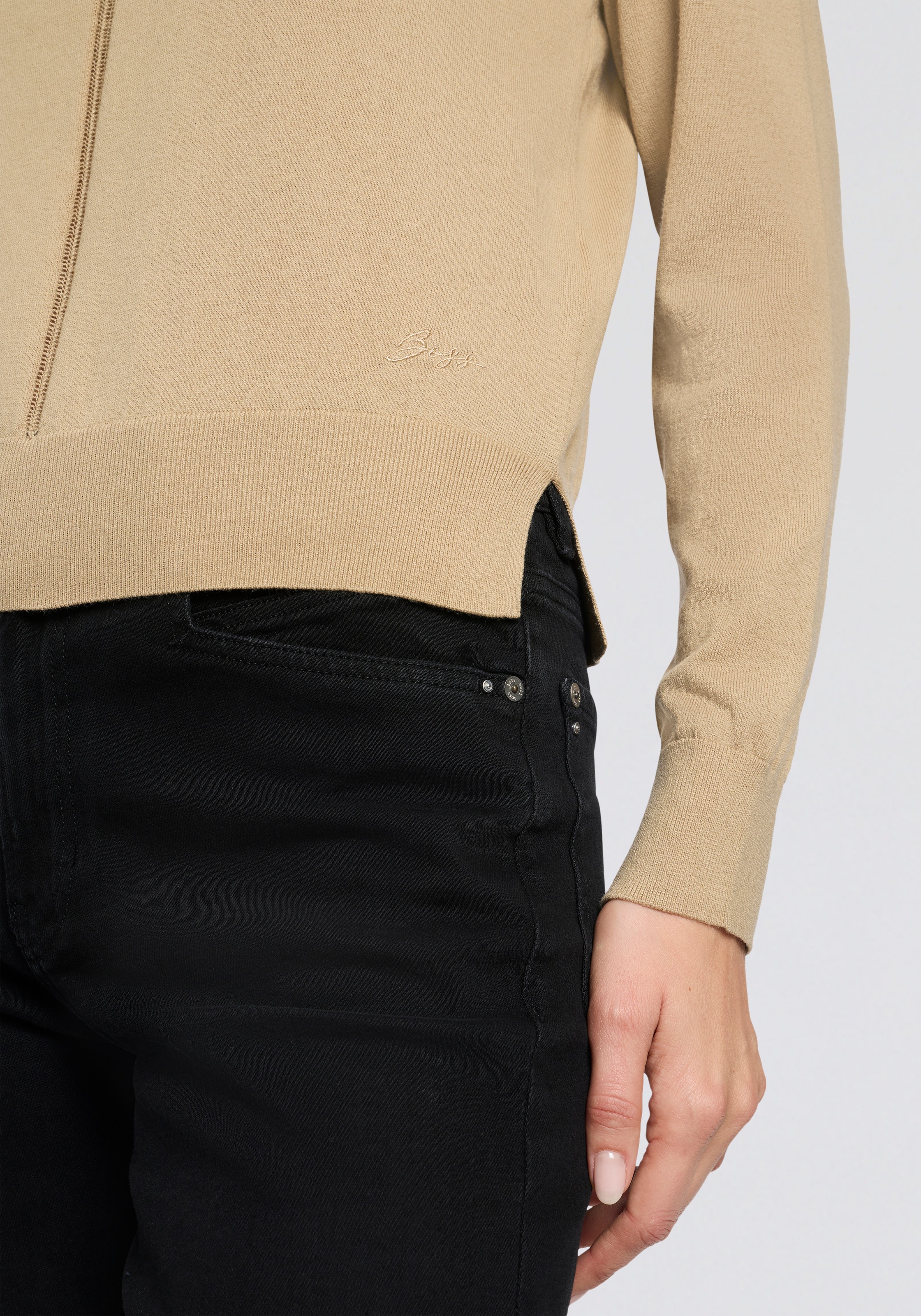 BOSS ORANGE Rollkragenpullover »Faghettini Premium Damenmode« aus softer Wollmischung