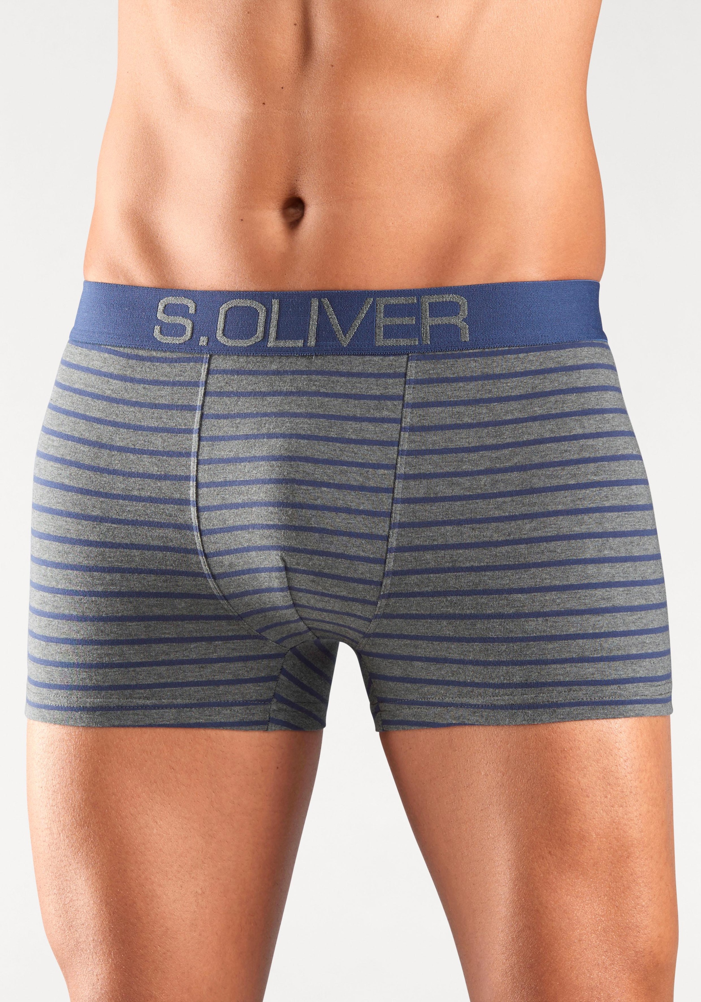 s.Oliver Boxer »Boxershorts für Herren«, (Packung, 4 St.), mit kontrastfarbenem Webbund