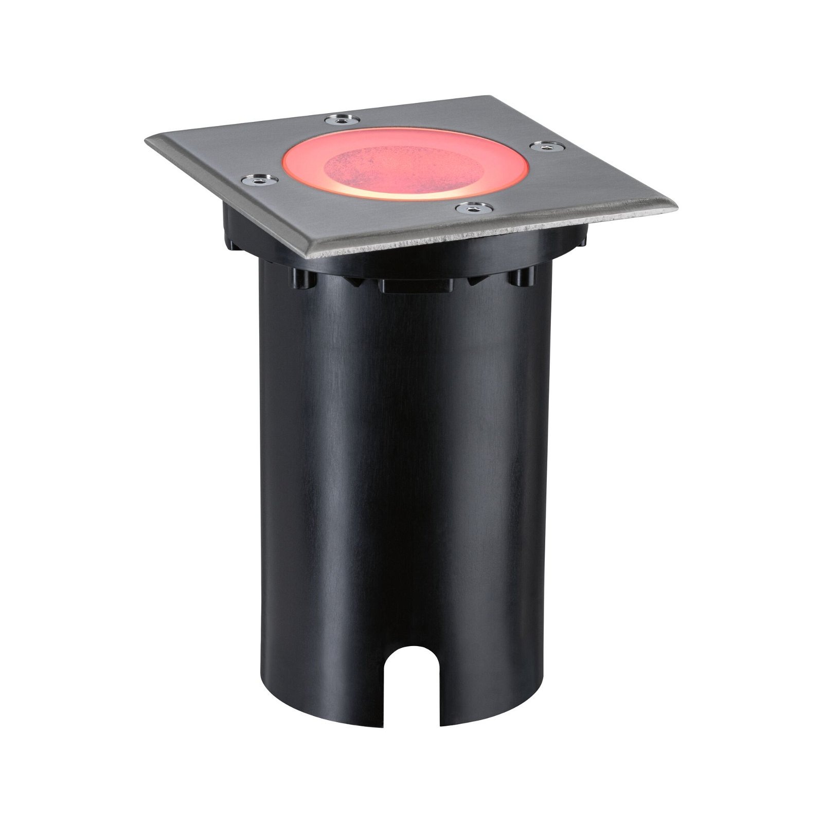 Paulmann LED Einbauleuchte »Floor eckig 110x110mm RGBW+ 4,9W 300lm 230V Eisen gebürstet Aluminium«, 1 flammig, Bodeneinbauleuchte Smart Home Zigbee 3.0 IP67