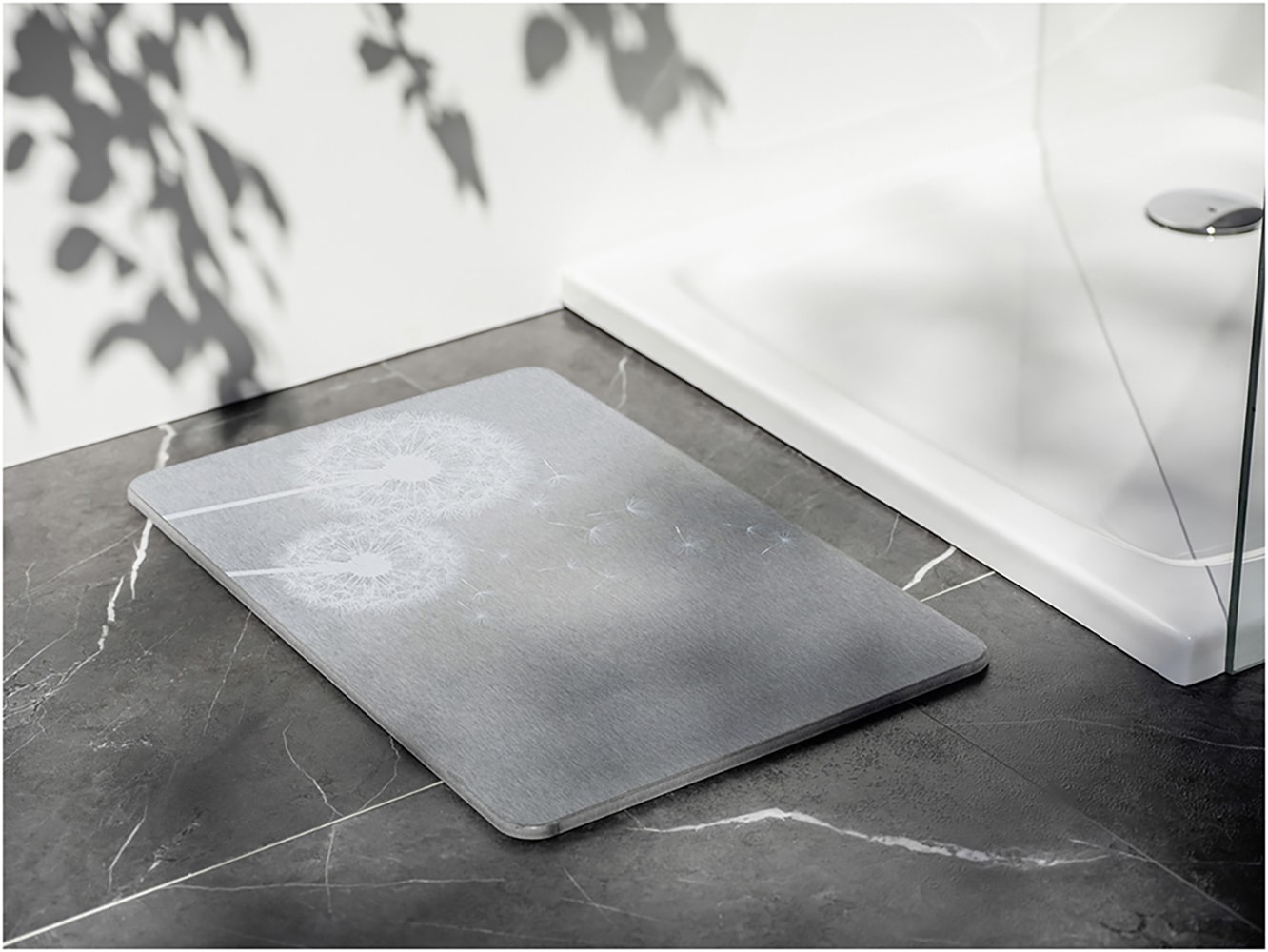 WENKO Badematte »Modell Astera«, schnell trocknend, rutschfest, stark wasserabsorbierend, aus Kieselgur