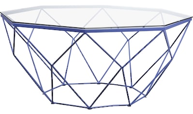 Couchtisch »Caen«, aus Glas und Metall in geometrischen Formen, Breite 95 cm