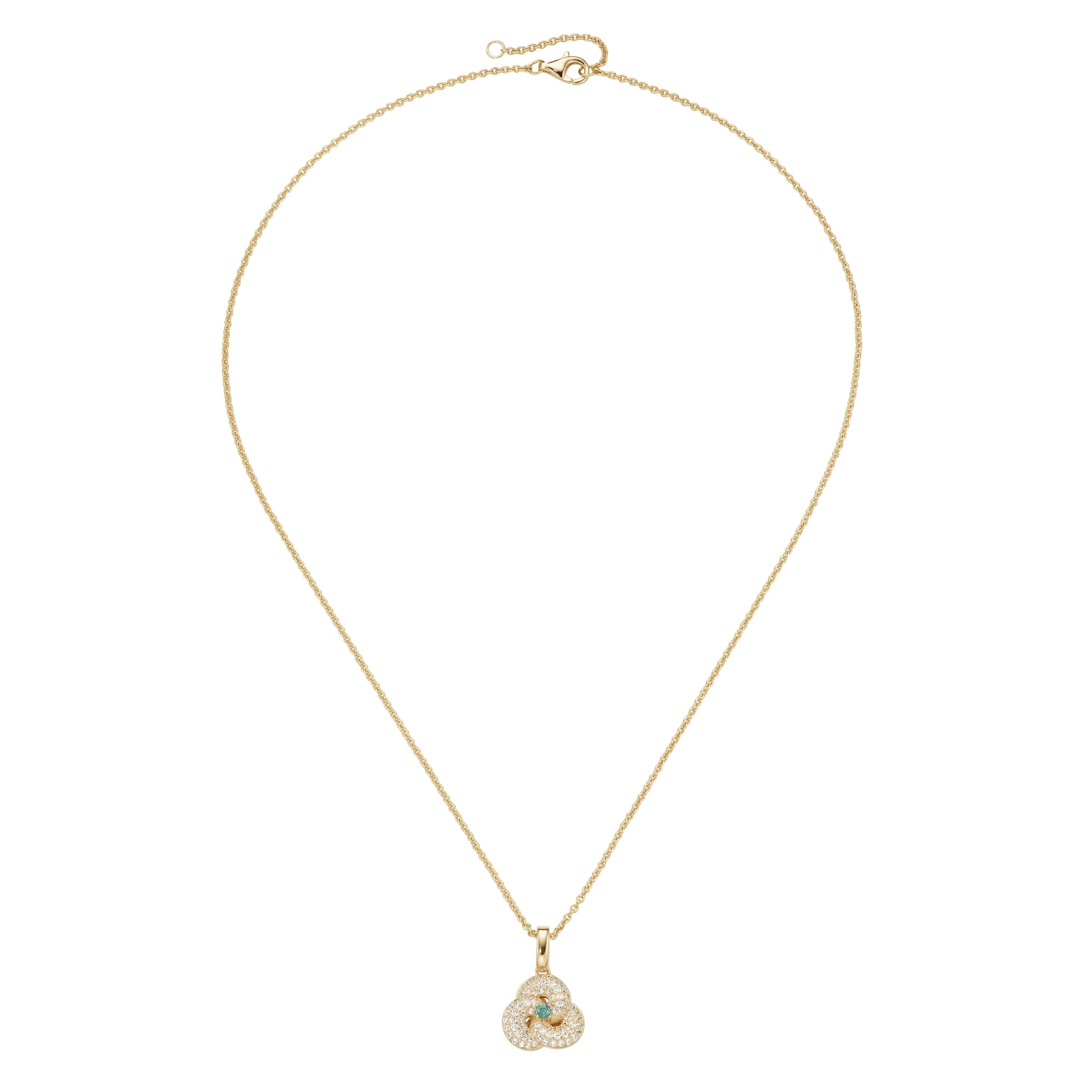 Smart Jewel Kette mit Anhänger »Kette Anhänger mit Zirkonia und Zierstein, Silber 925«