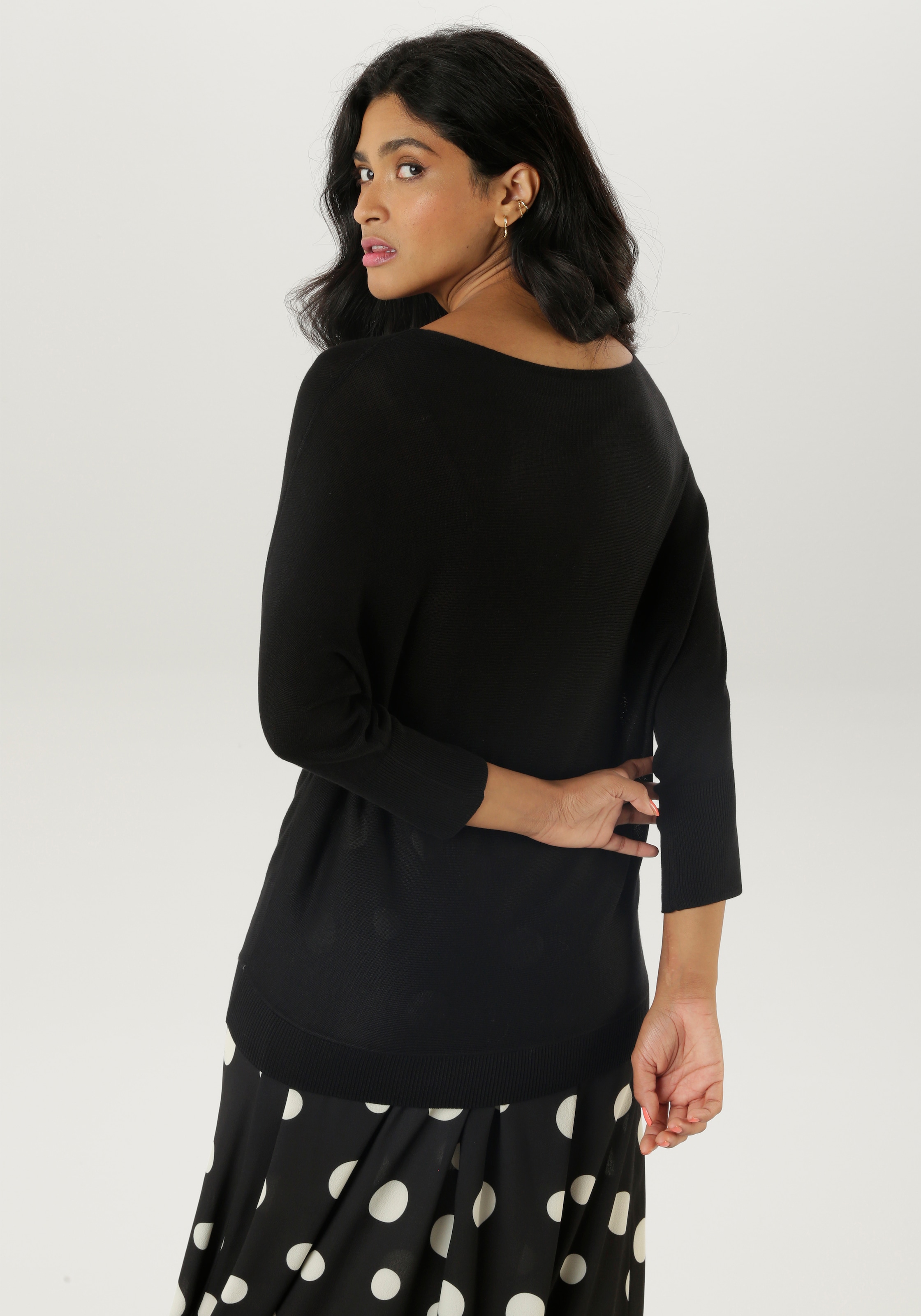 Aniston SELECTED Strickpullover, mit U-Boot-Ausschnitt - NEUE KOLLEKTION