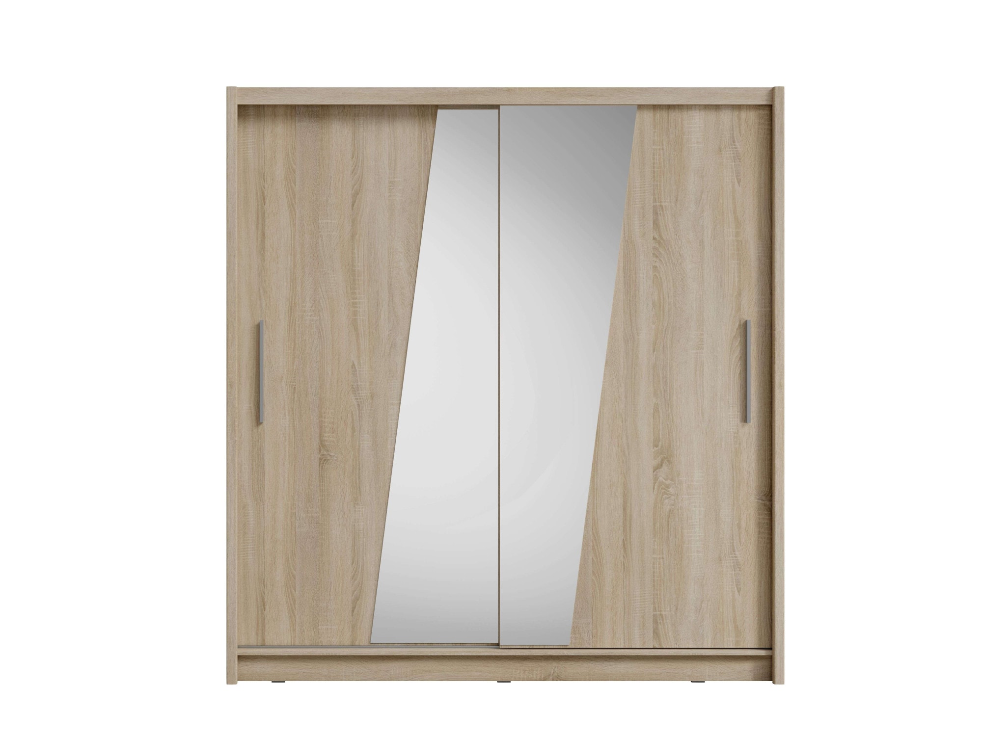 Home affaire Kleiderschrank »JULIETTA Schiebetürenschrank mit 10 Fächer, Kleiderstange und Spiegel« Garderobe mit 2 Schwebetüren und Spiegel, Maße B/T/H: 205/63/215 cm