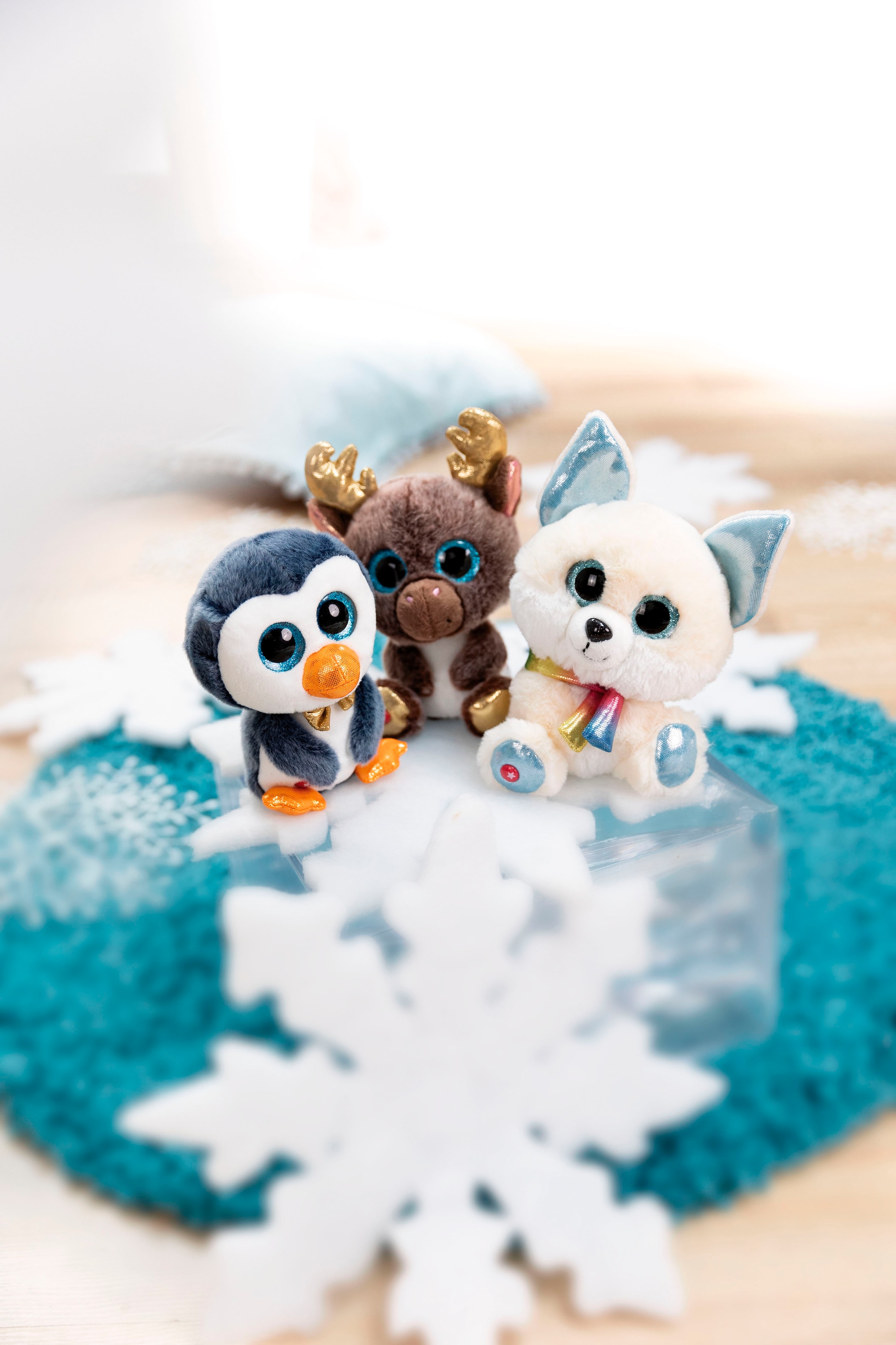Nici Kuscheltier »Glubschis, Pinguin Sniffy, 15 cm schlenkernd«, schlenkernd; enthält recyceltes Material (Global Recycled Standard)