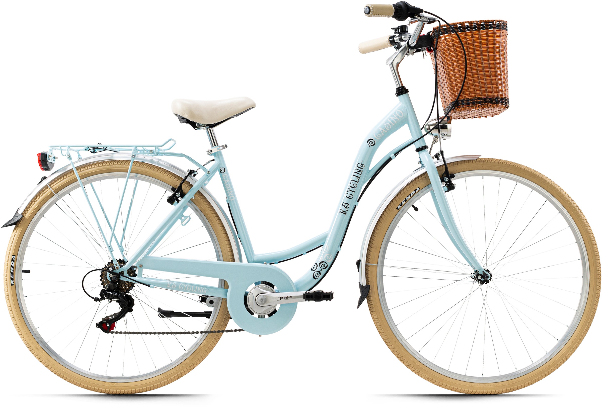 Ks Cycling Cityrad »Casino« 6 Gang Shimano Tourney Schaltwerk Kettenschaltung für Damen in blau, Größe 28 Zoll (71,12 cm)