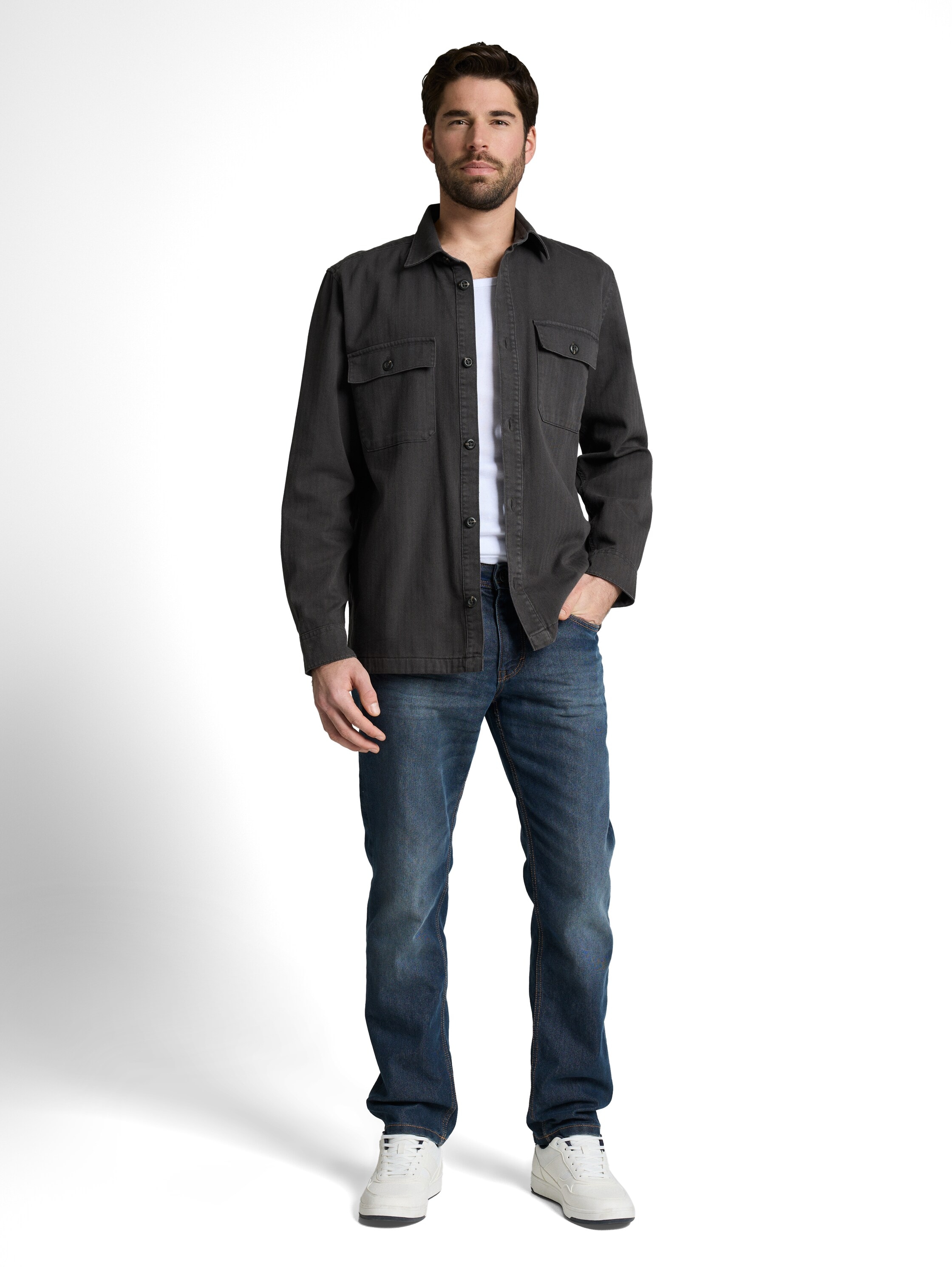 TOM TAILOR Langarmhemd mit Brust Taschen