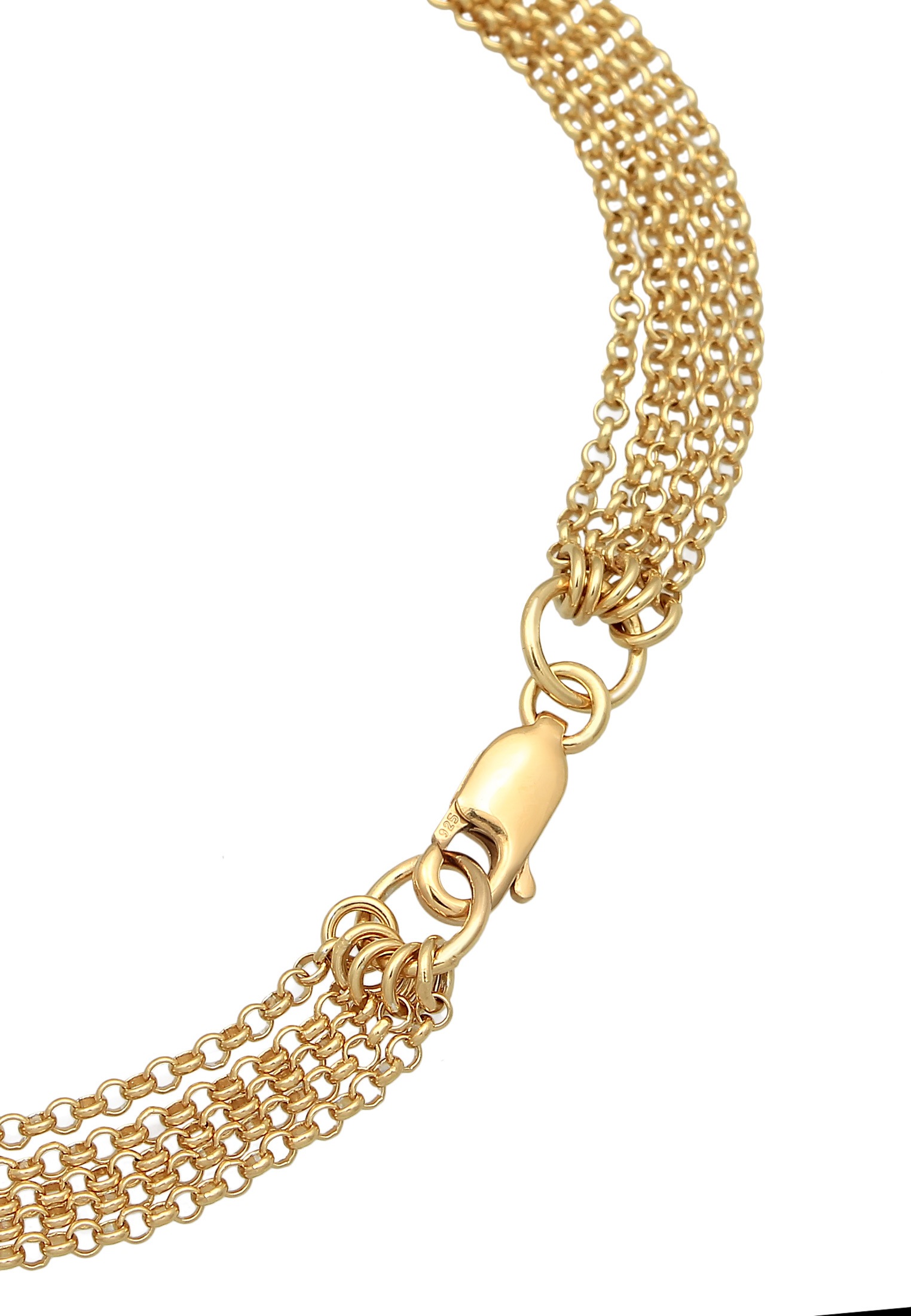 Elli Armkette »Armband Breit Glieder Basic Silber 925«