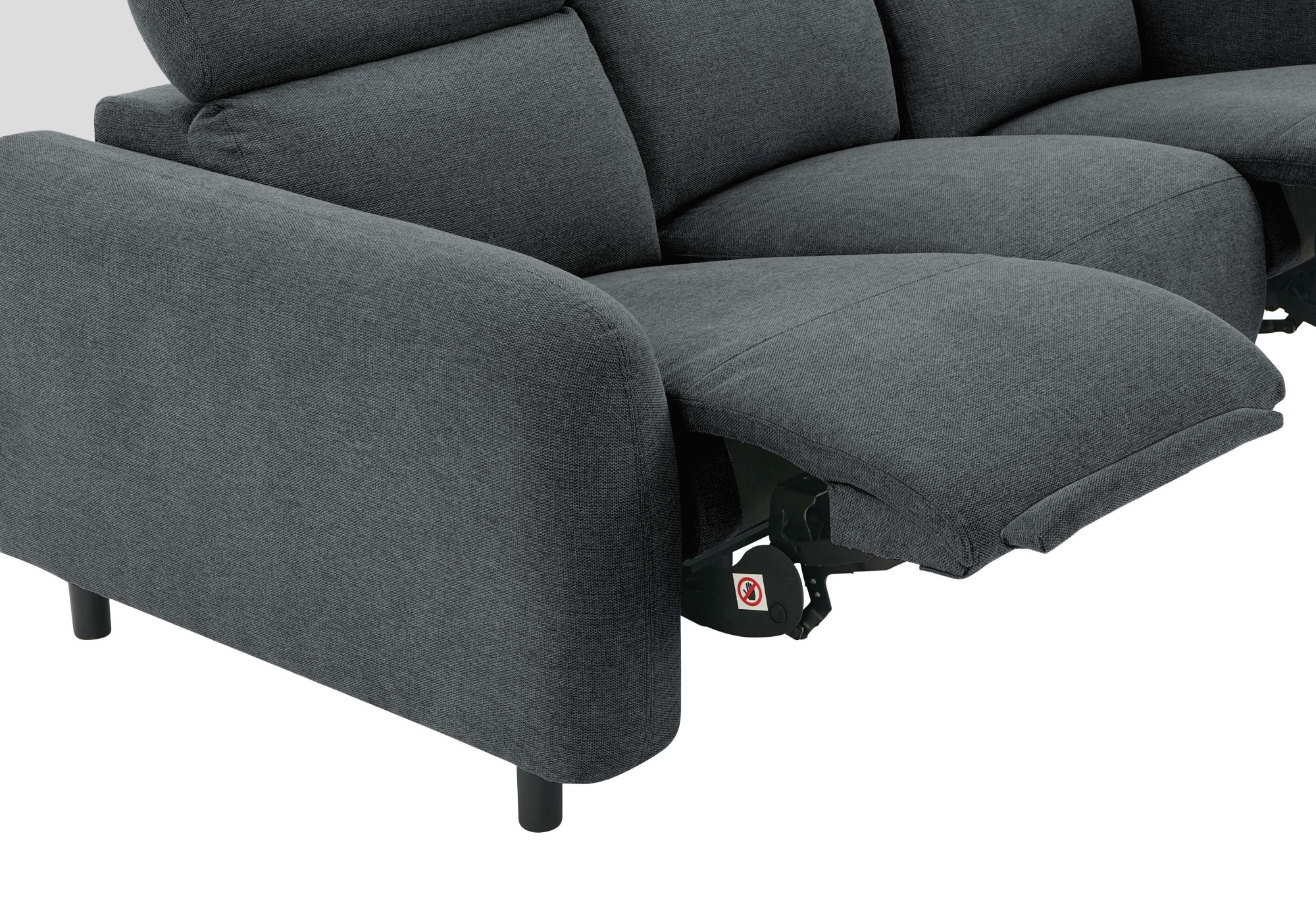 Home affaire 3-Sitzer »SKAANE Struktur-Sofa, 229 cm, manuelle-u. elektrische Relaxfunktion« Relax-Funktion in 2 Sitzen, Kopfteilverstellung, Federkernpolsterung