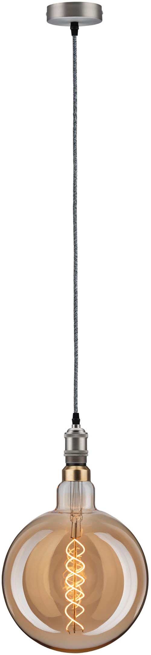 Paulmann Pendelleuchte »Neordic Eldar max. 1x60W Nickel gebürstet 230V Metall«, 1 flammig, Leuchtmittel E27 | ohne Leuchtmittel, E27