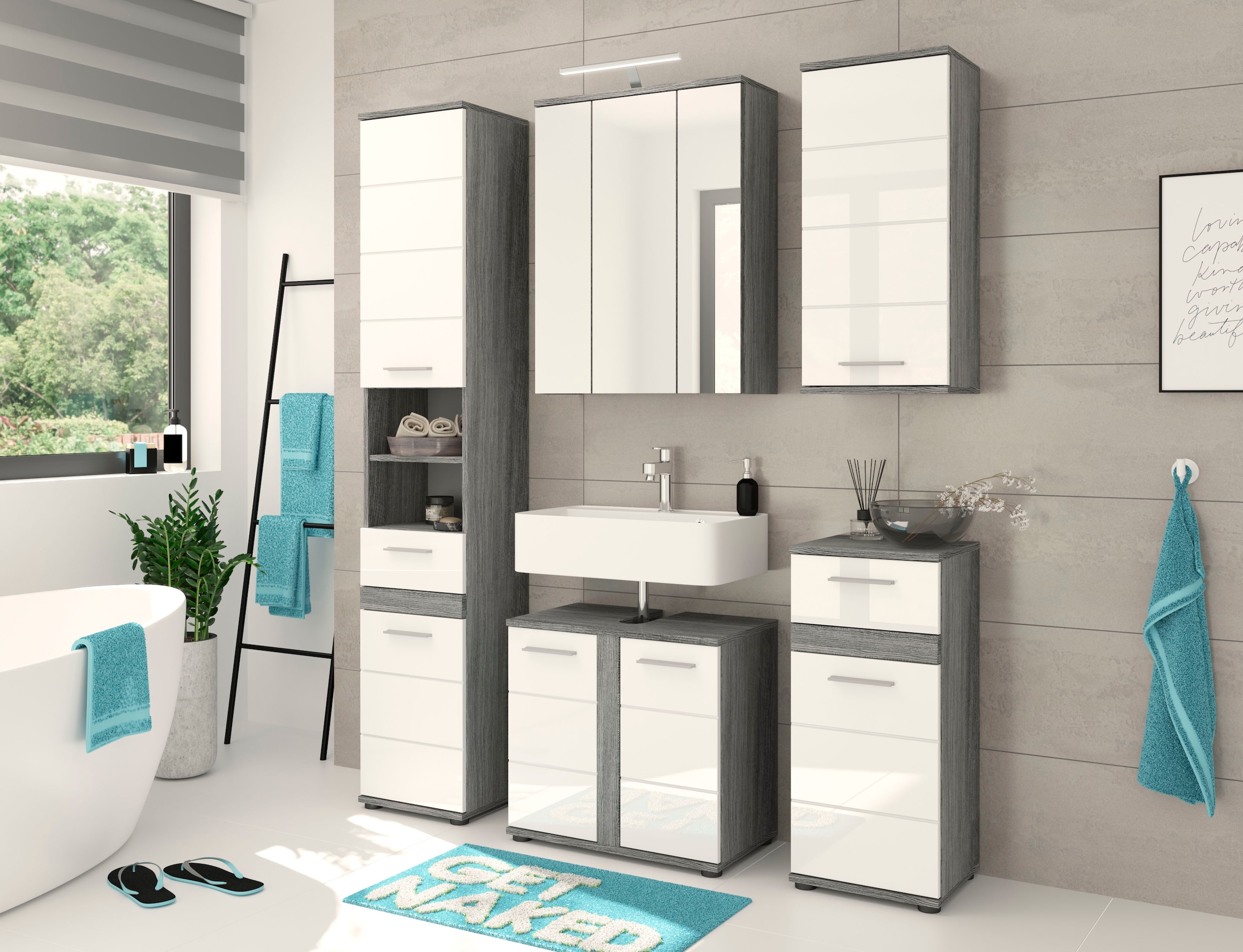 welltime Badezimmerspiegelschrank »Lucca« kaufen online bei OTTO