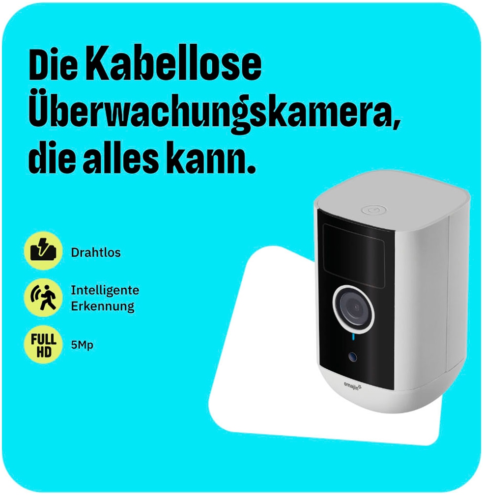 Omajin by Netatmo Überwachungskamera »Kabellos OMA-OWC-01-EU«, Außenbereich-Innenbereich