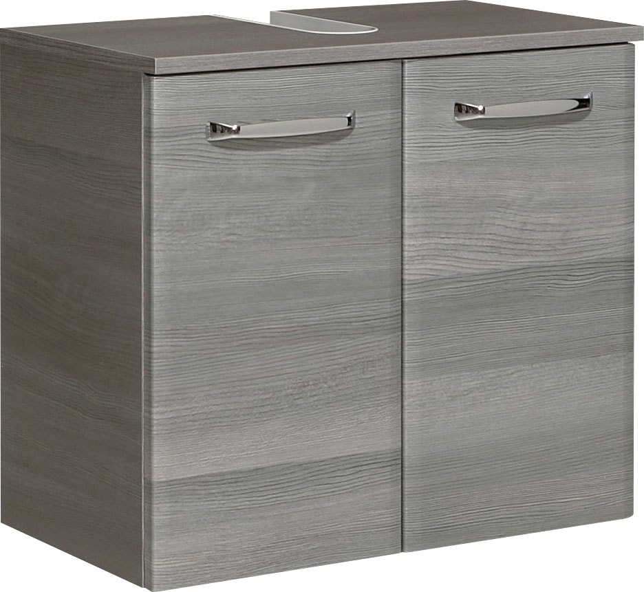 Waschbeckenunterschrank »Quickset Unterbeckenschrank mit 2 Türen, Siphonausschnitt, 60...