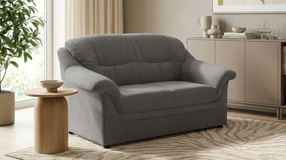 OTTO home 2-Sitzer »Nyborg 146 cm breit, pflegeleicht, formschön, stabil« aus pflegeleichtem, weichem Luxus-Microfaser