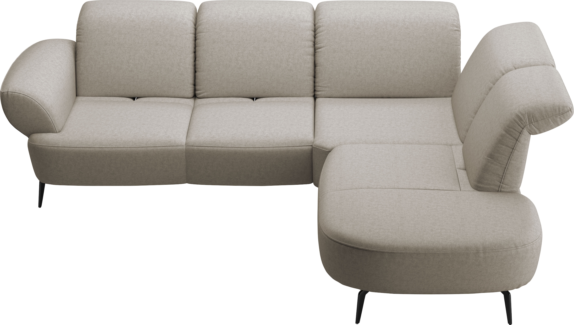 sit&more Ecksofa »Dance, L-Form, inkl. Sitztiefenverstellung«, inkl. Click&Seat, optional mit Kopfteilverstellung
