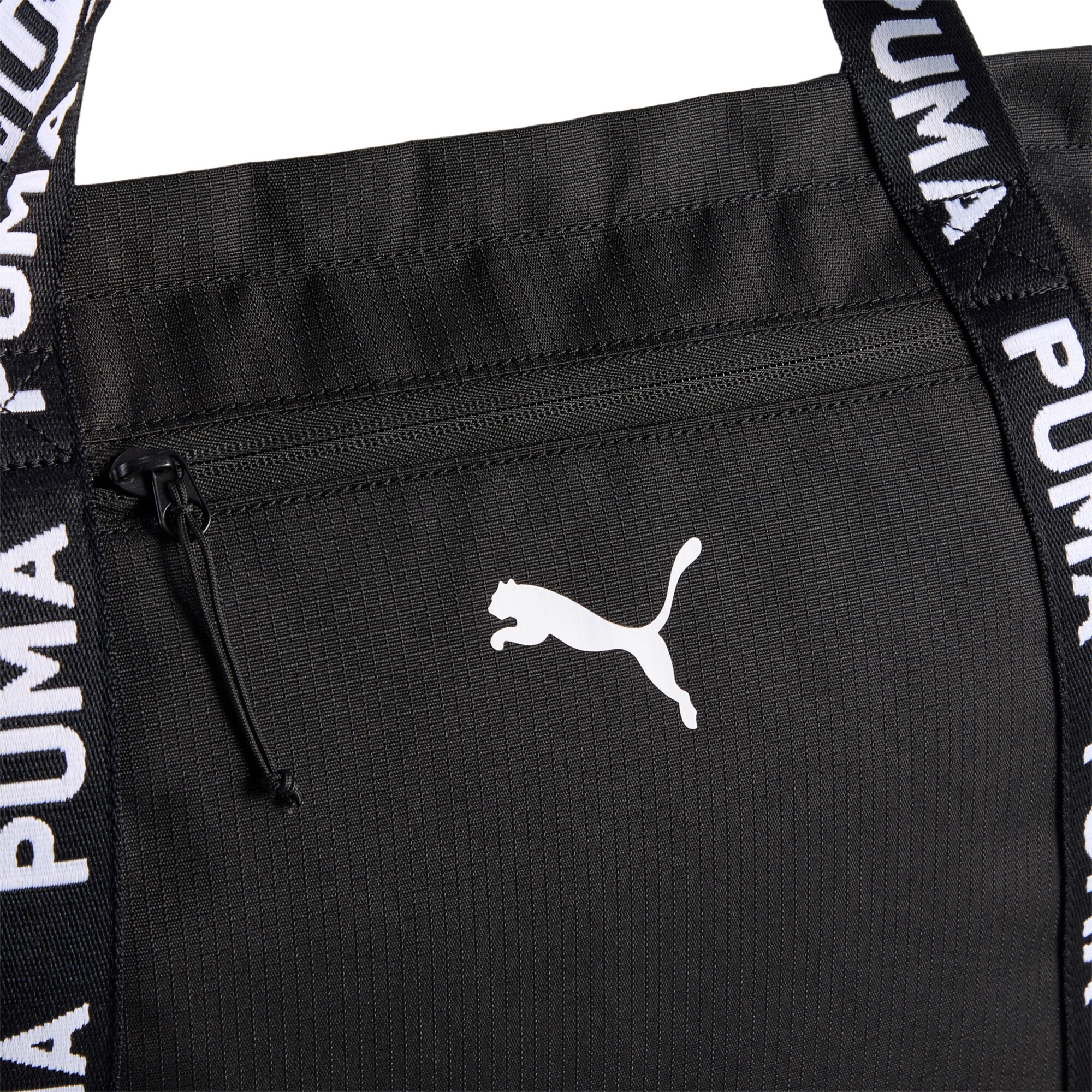 PUMA Sporttasche »AT ESS SHOPPER« mit Reißverschluss, mit Vordertasche, verstellbare Jacquard-Riemen