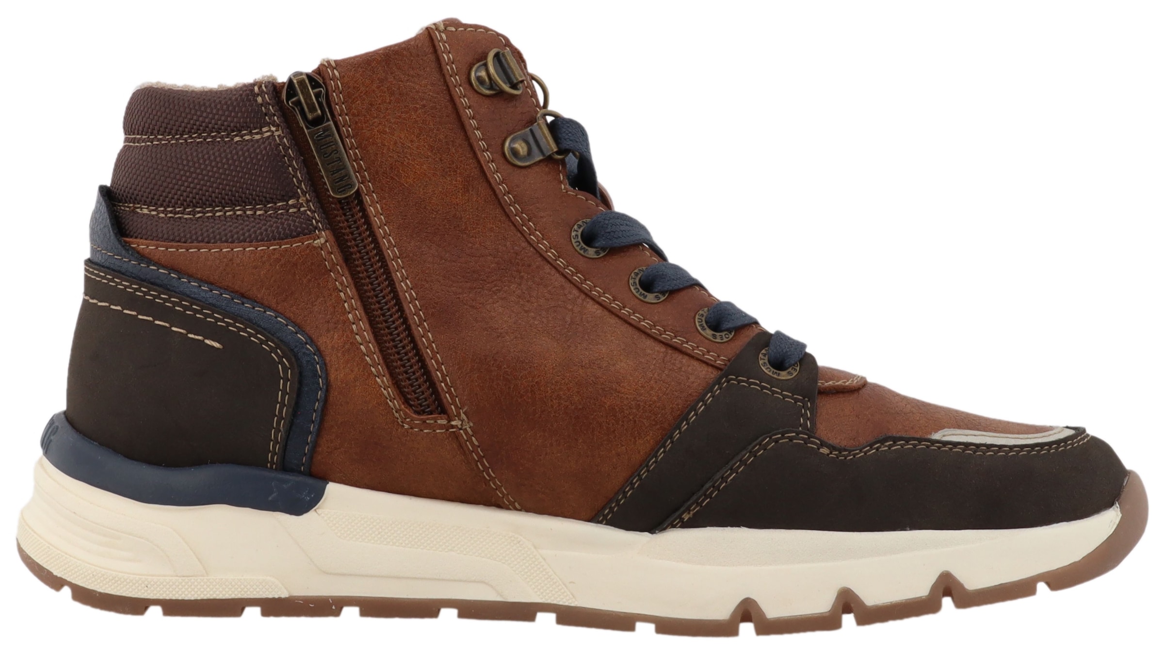 Mustang Shoes Sneaker »Mart«  High Top Sneaker, Schnürboots mit Reißverschluss