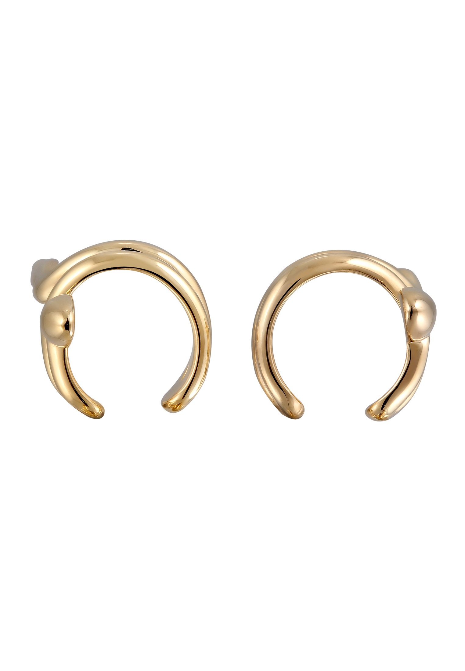 Elli Paar Ohrklemmen »Ohrringe Earcuff Schlange 925 Sterling Silber vergoldet«