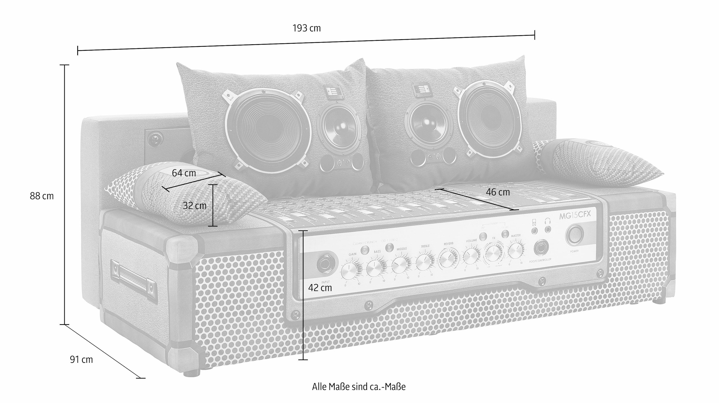 exxpo - sofa fashion Schlafsofa »Extravagantes Sofa für Individualisten mit Bettfunktion und Bettkasten«, in außergewöhnlichen Bezugsvarianten, Solitärmöbel