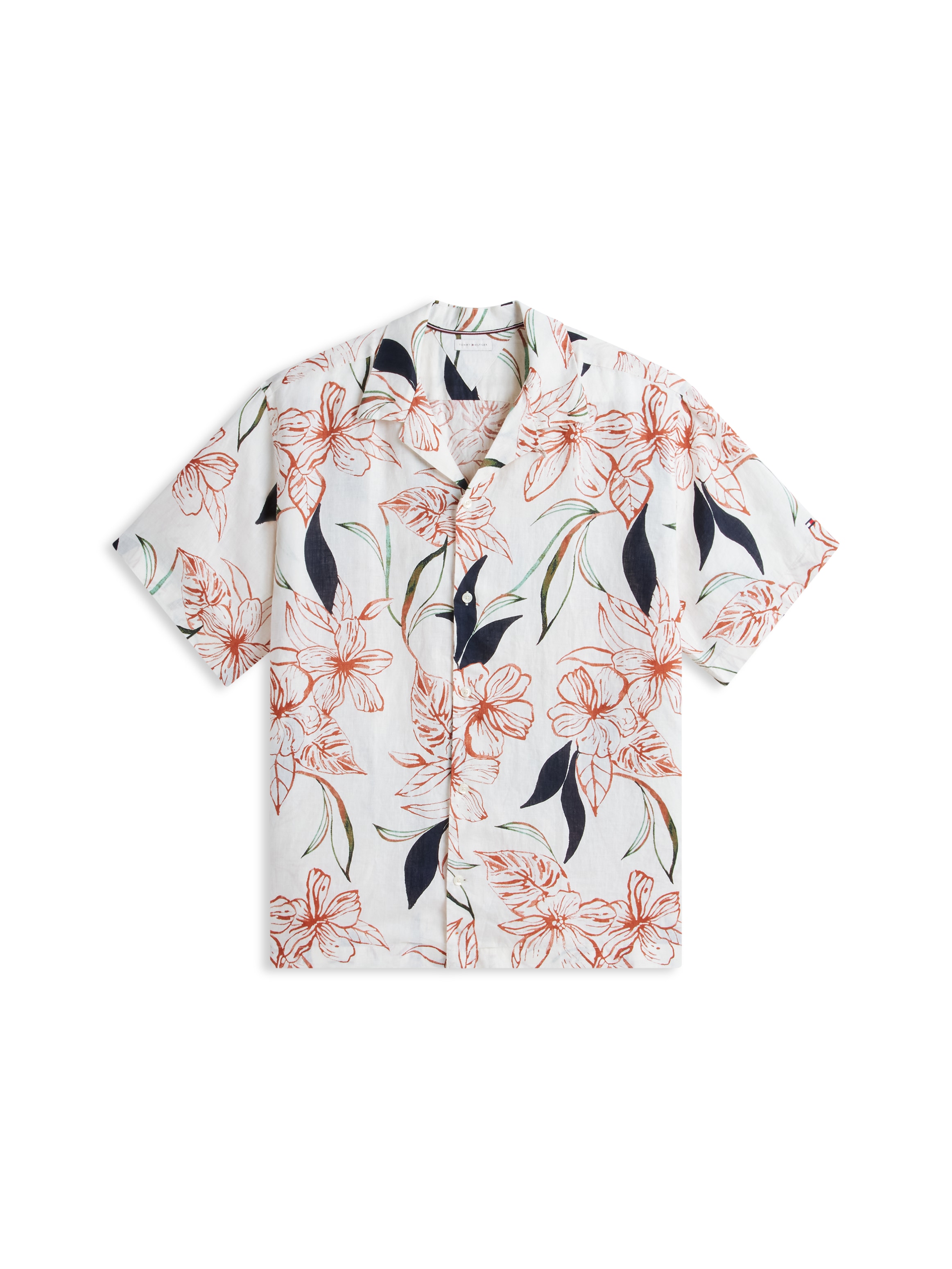 Tommy Hilfiger Big & Tall Kurzarmhemd »BT-LINEN RESORT PRINT REGULAR FIT« mit Tropen-Print, Große Größen