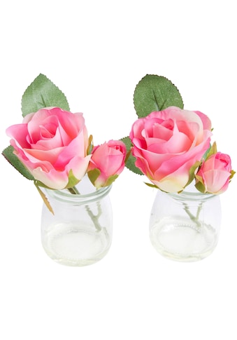 Botanic-Haus Kunstblume »Rose im Glas«, (Set, 2 St.) kaufen