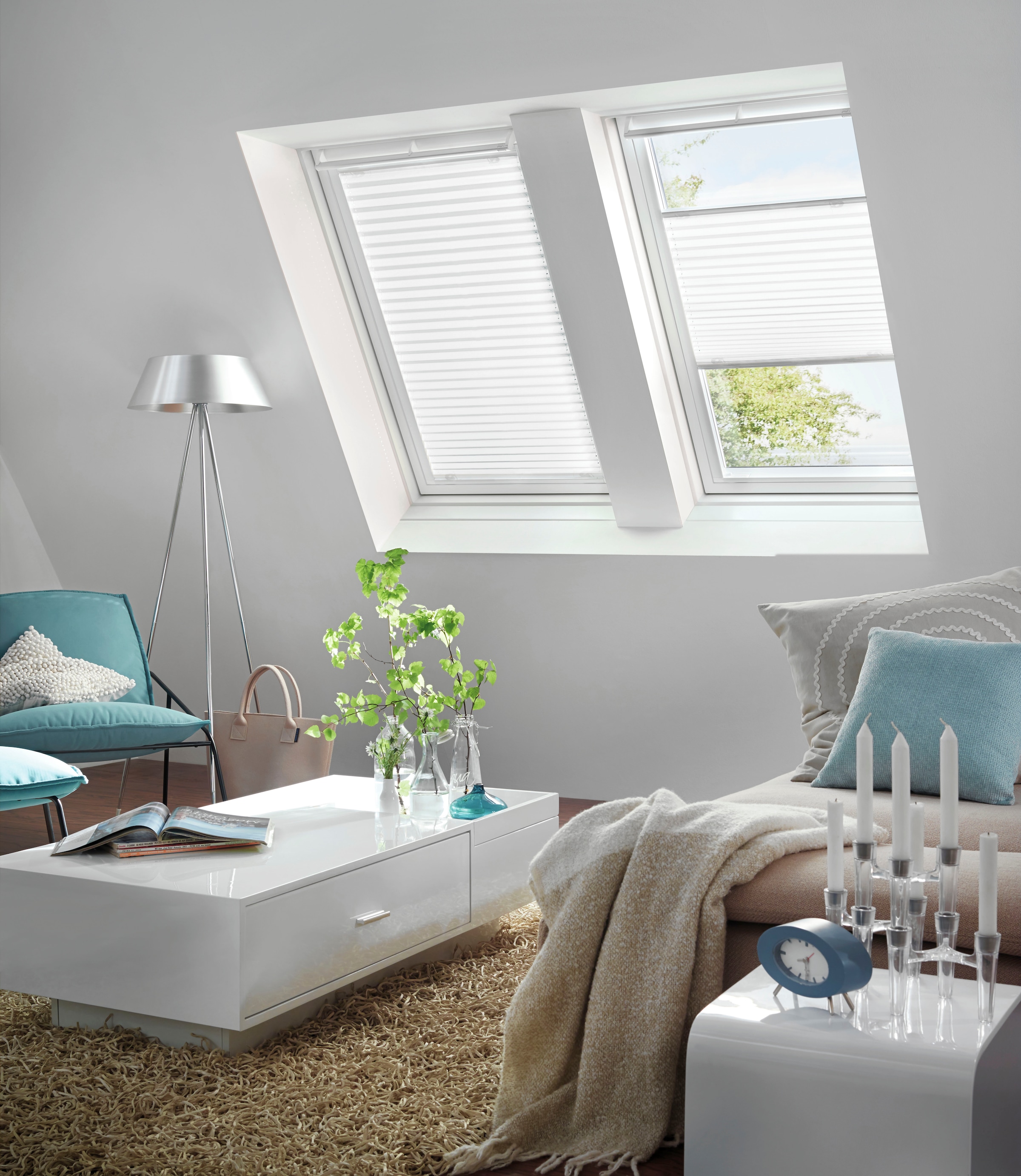 GARDINIA Dachfensterplissee, blickdicht, ohne Bohren, Dachfenster online bei OTTO für Velux passend