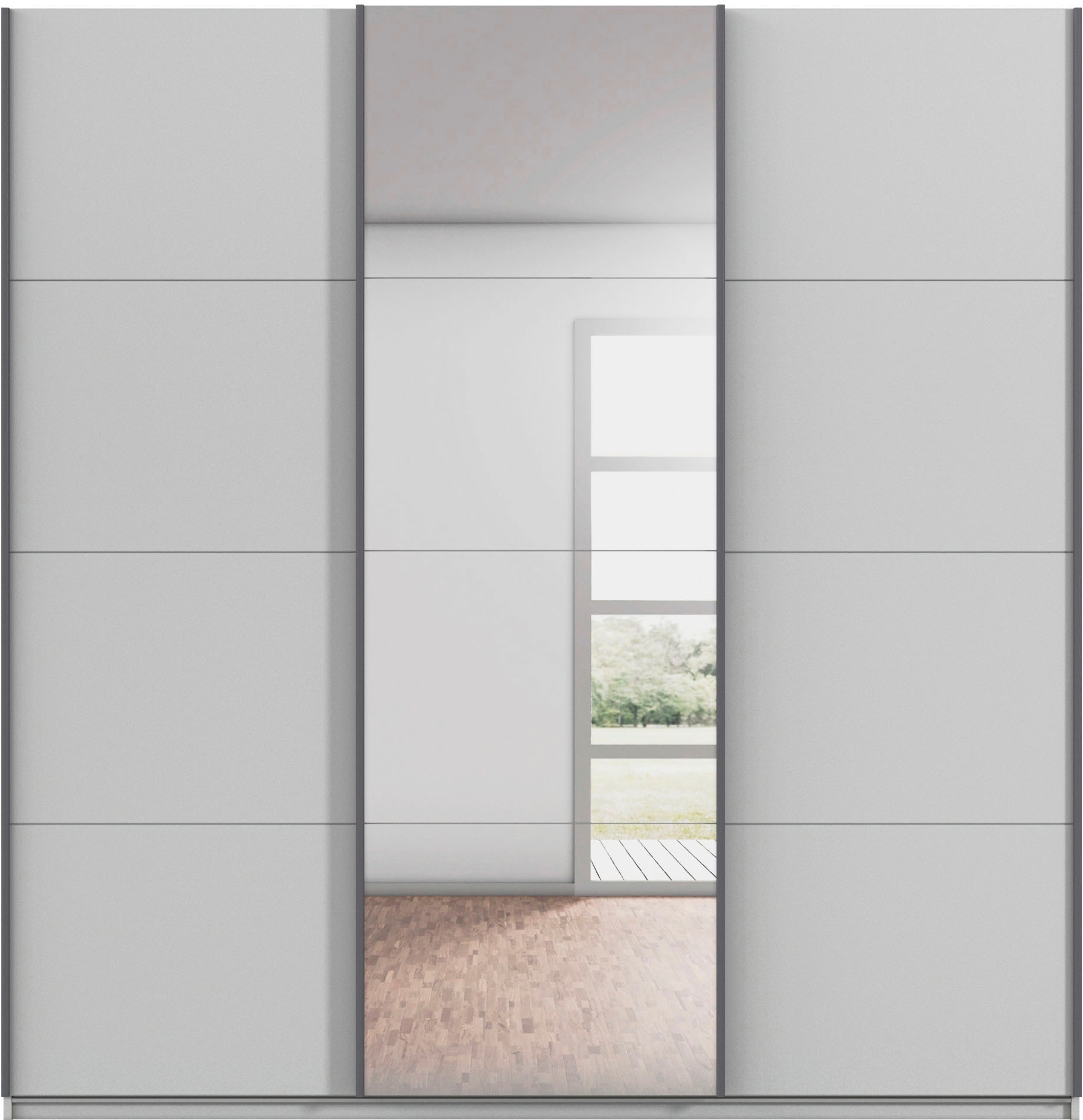 rauch Schwebetürenschrank »Kleiderschrank Schrank OTTO´S CHOICE Garderobe AGORDO«, (in zwei Griff-Farben), Top Innenausstattung, in 4 Breiten und 2 Höhen MADE IN GERMANY