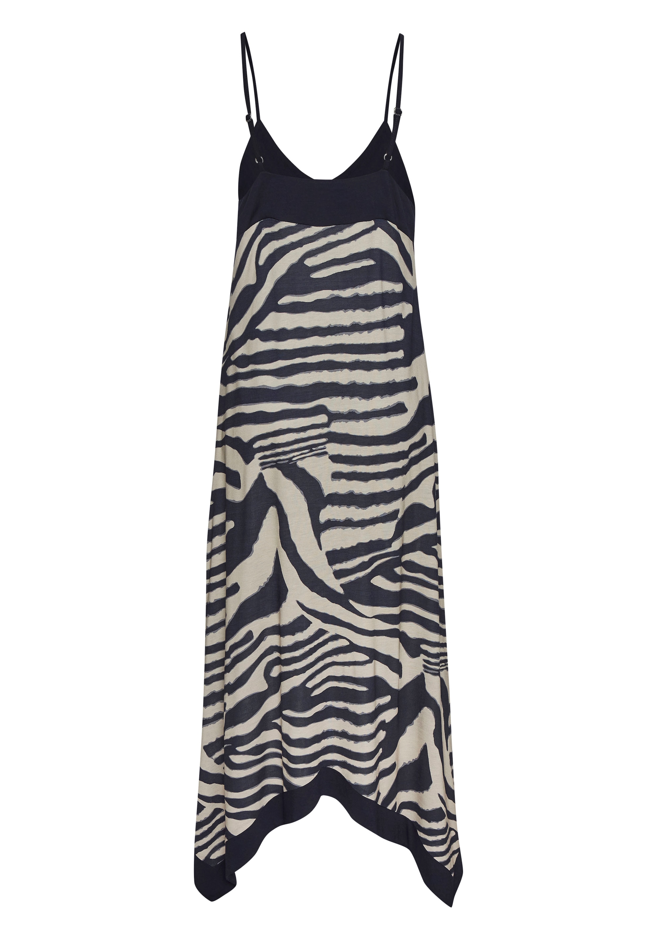 LASCANA Maxikleid, mit asymmetrischem Saum, Sommerkleid, Animalprint, modisch