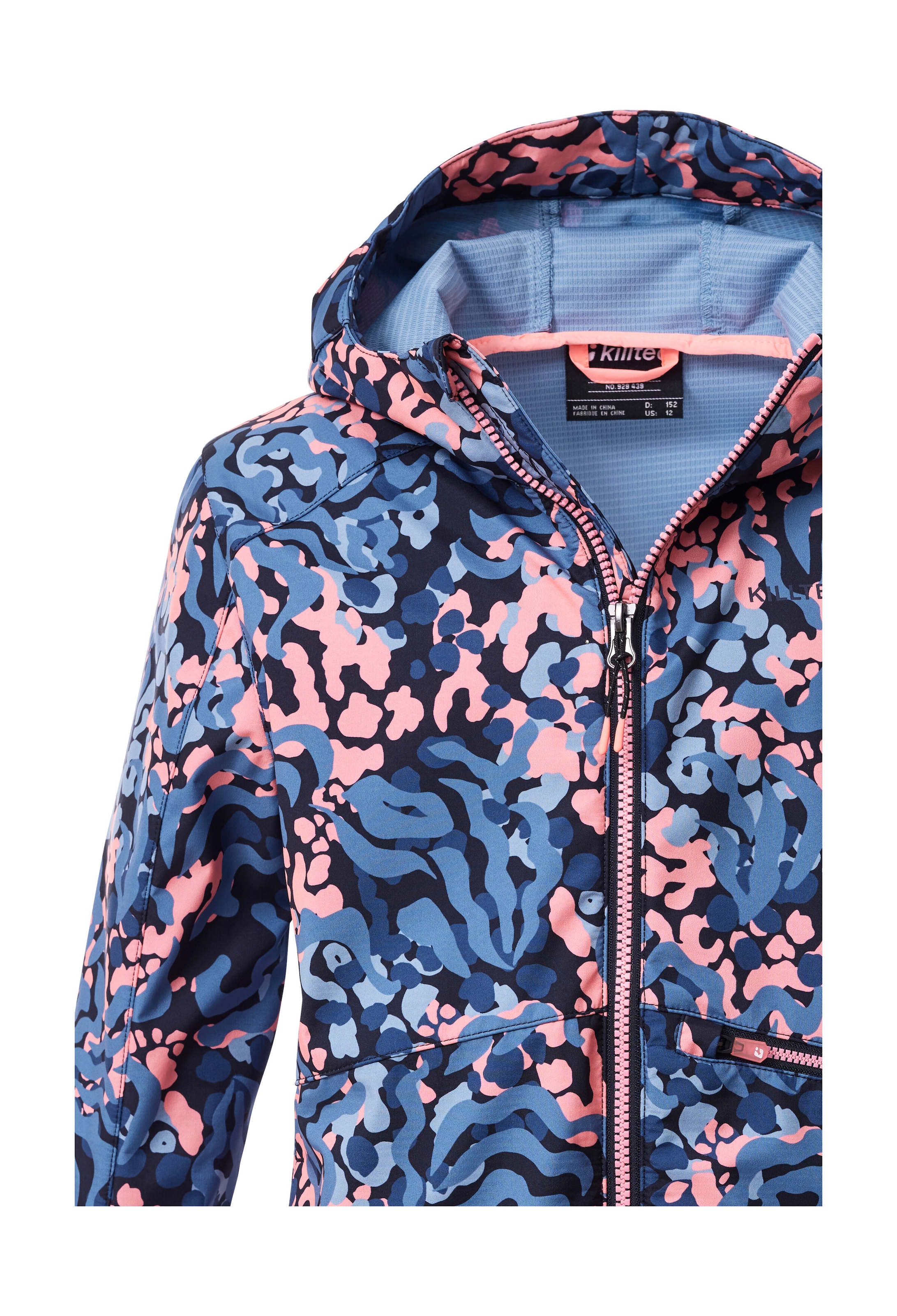 Killtec Softshelljacke »KOS 154 GRLS SFTSHLL JCKT« Wind- und wasserabweisende Kinderjacke mit buntem Print