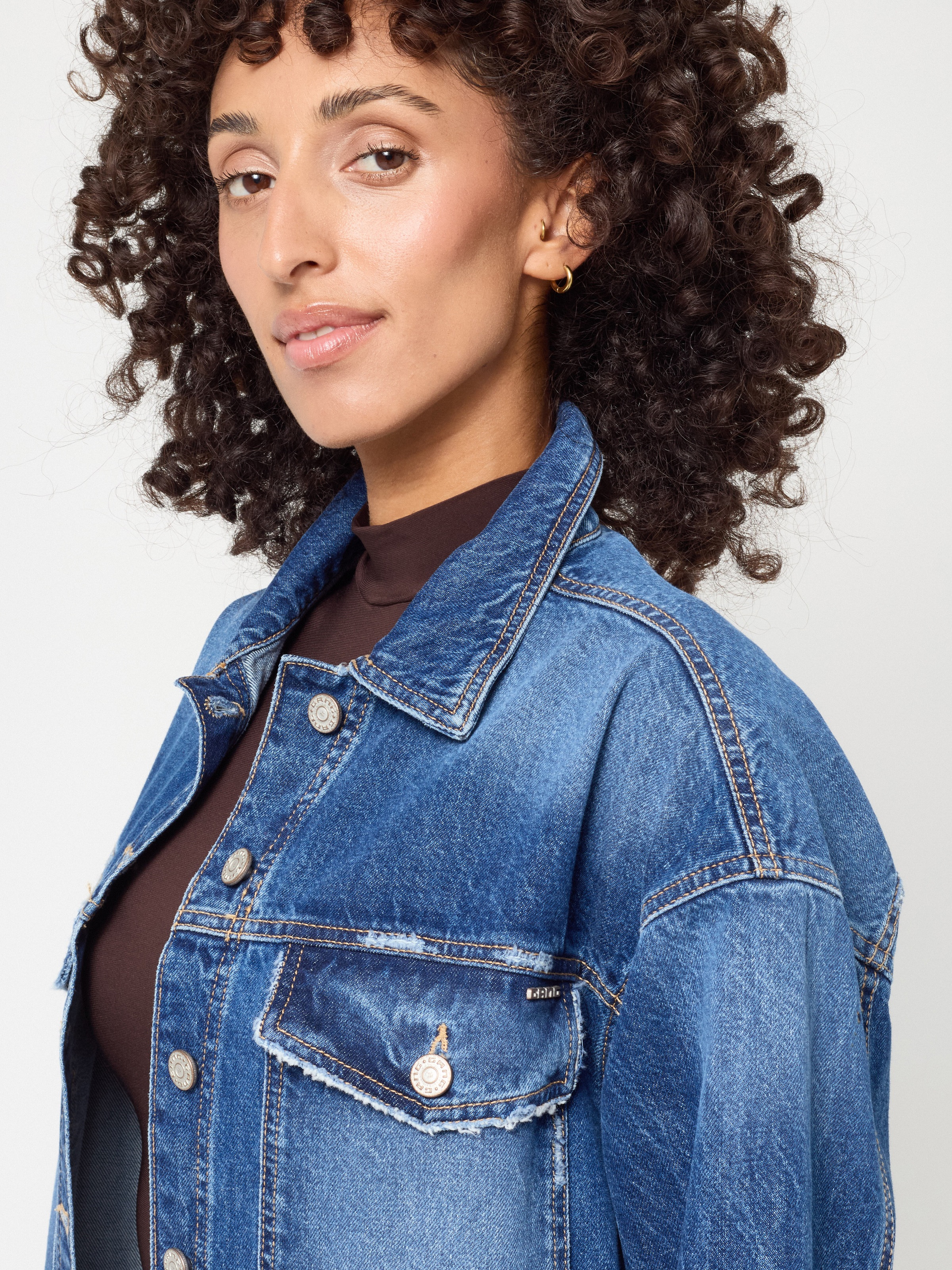 GANG Jeansjacke »94ZORA JACKET« im Oversize Fit, Destroyed-Effekte