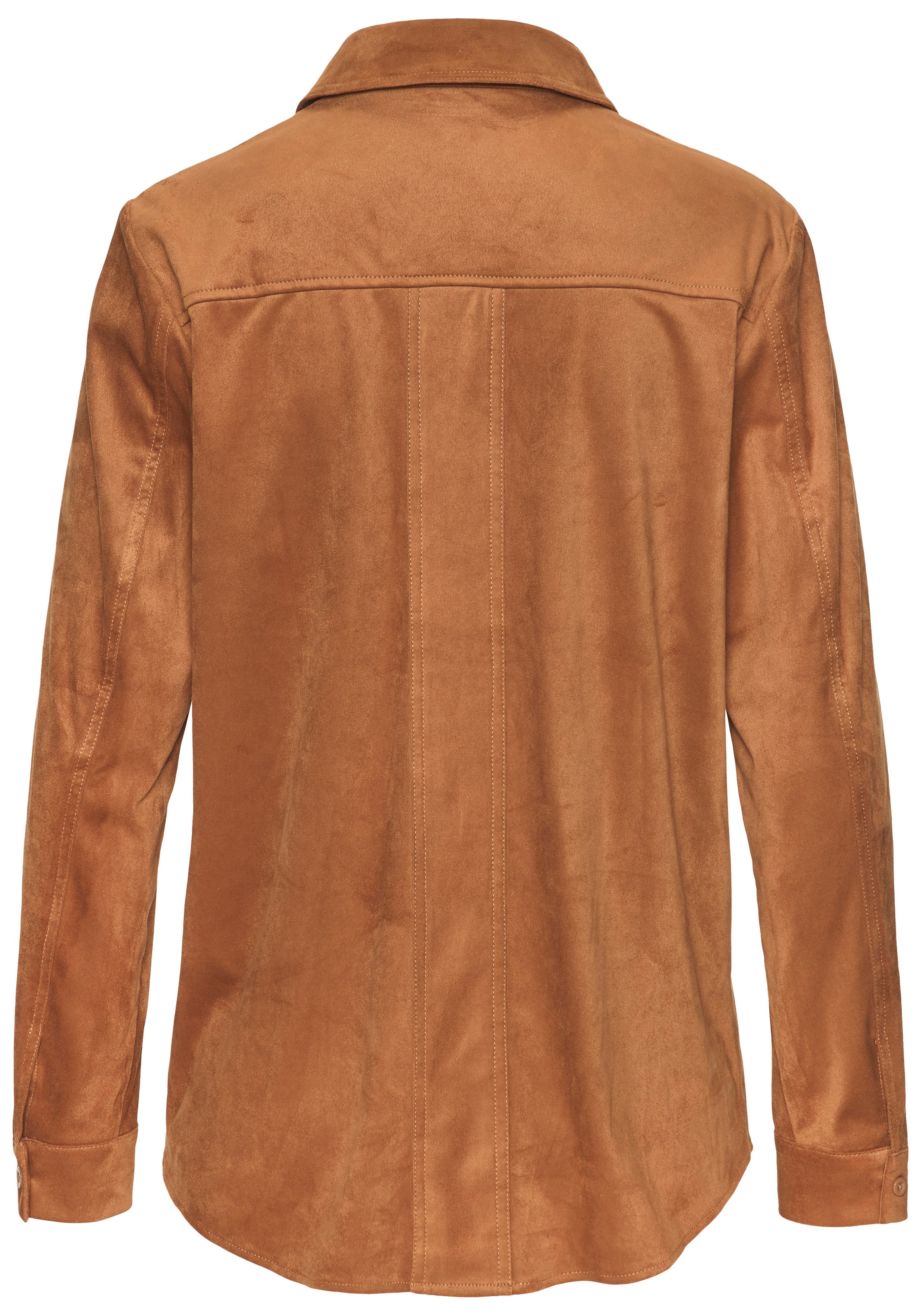 LASCANA Hemdbluse aus Velourlederimitat
