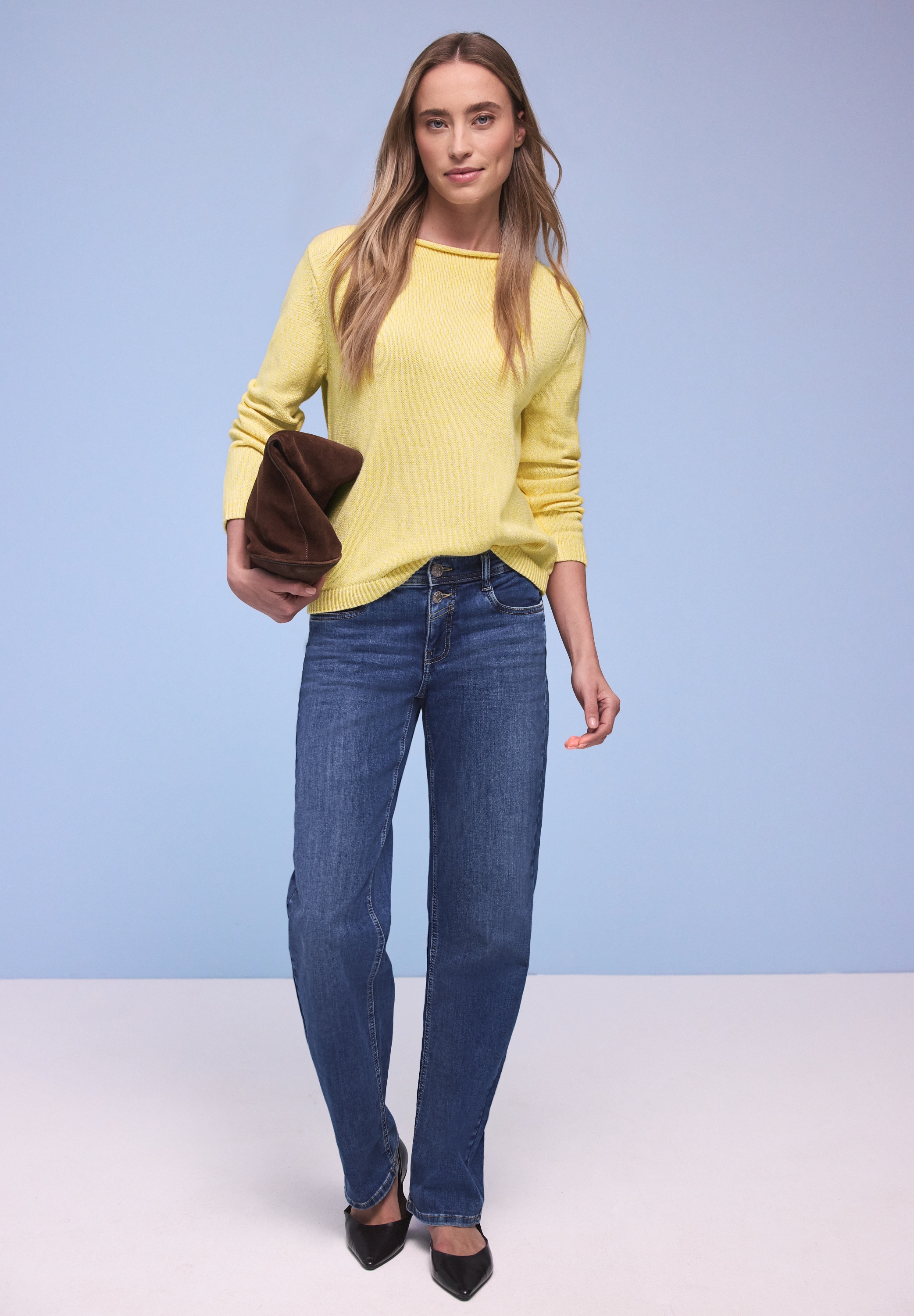 STREET ONE Strickpullover im Two-Tone-Look