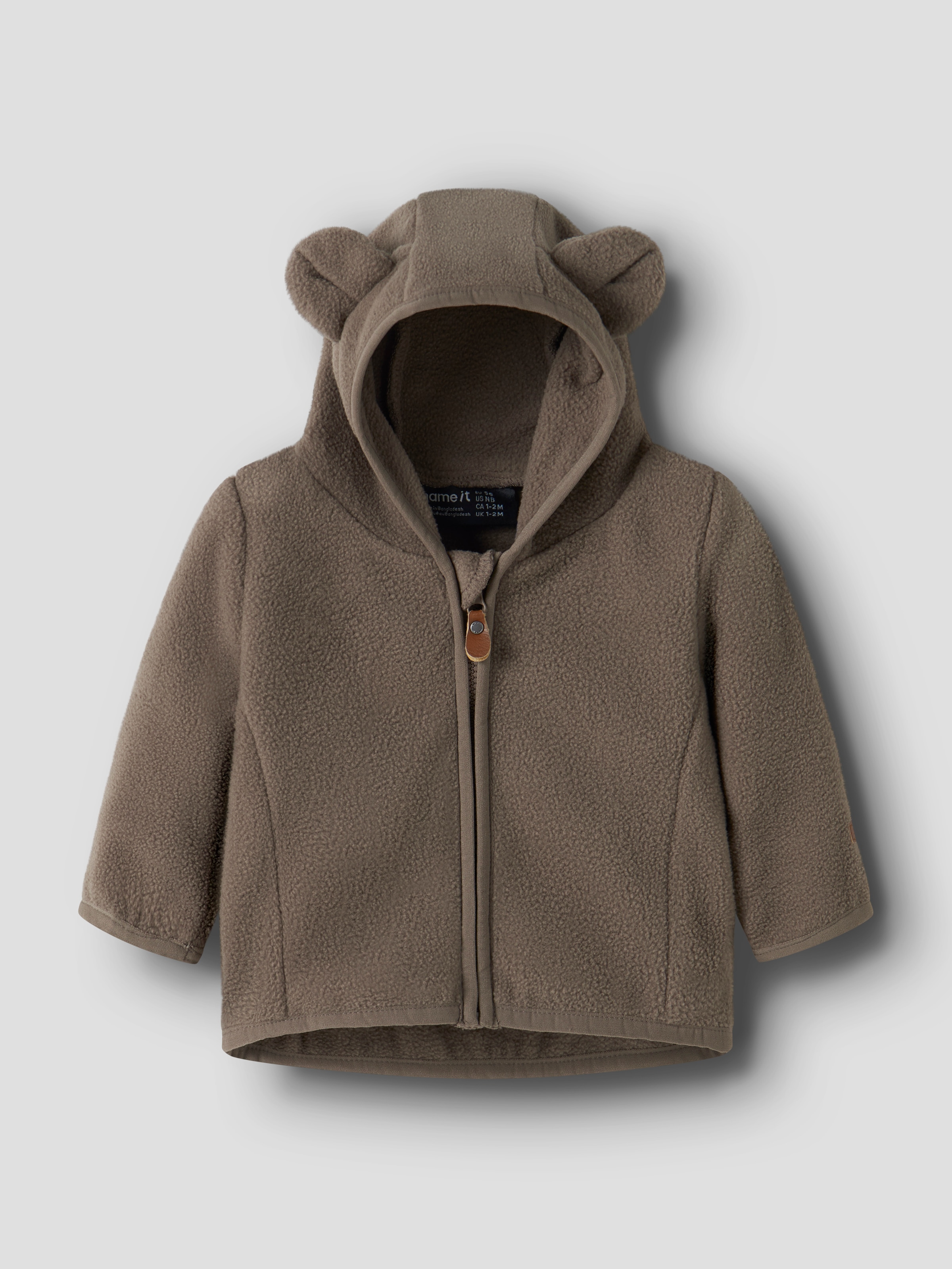 Name It Kapuzenfleecejacke »NBNMEEKO FLEECE JACKET MELANGE« mit Kapuze Fleece, Reißverschluss mit Kinnschutz