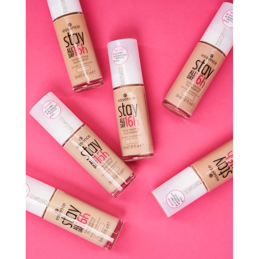 Essence Foundation »stay ALL DAY 16h long-lasting«, (Set, 3 tlg.)