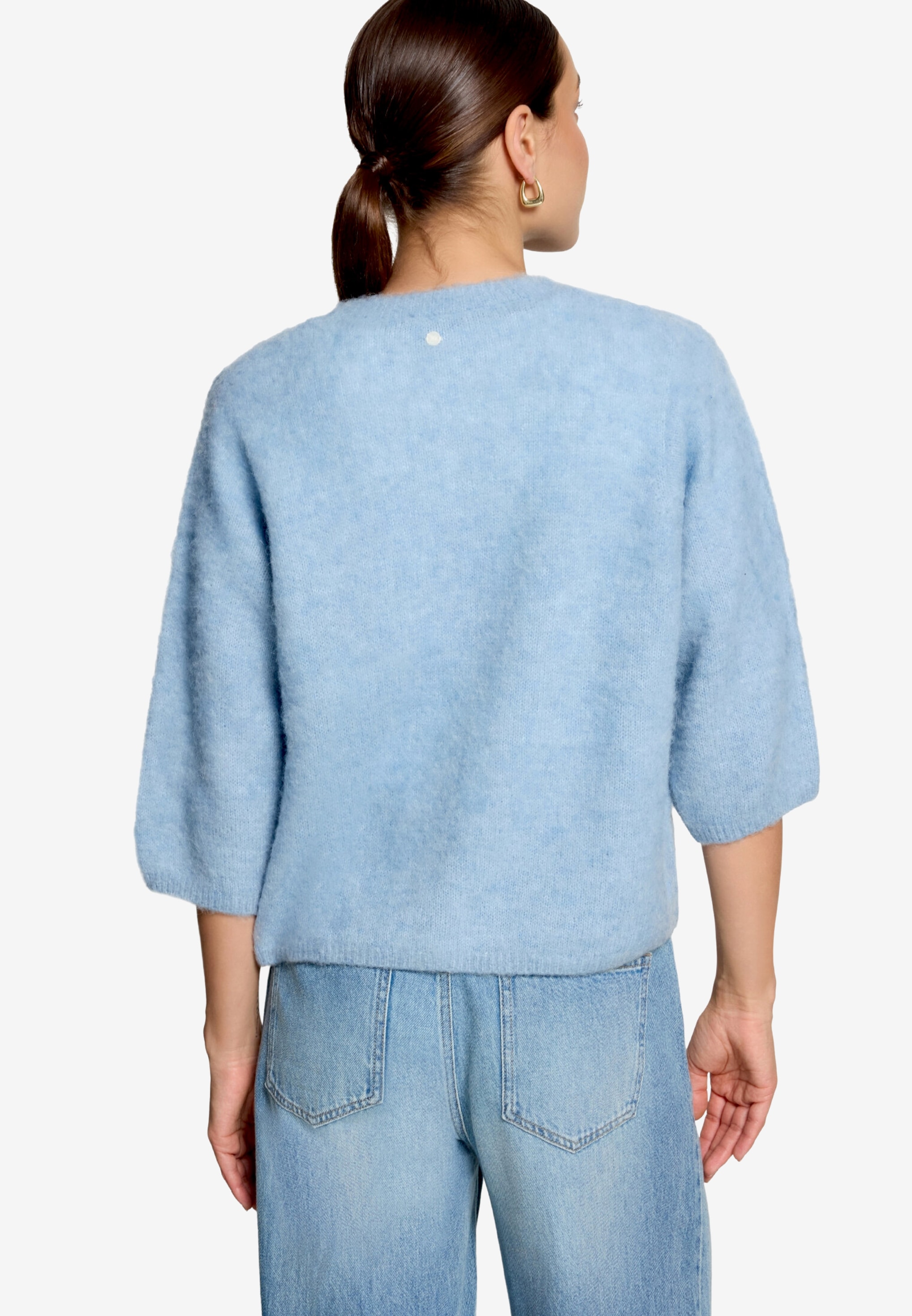 Zero Strickjacke 3/4 Arm-Cardigan mit Knöpfen / mit Wolle