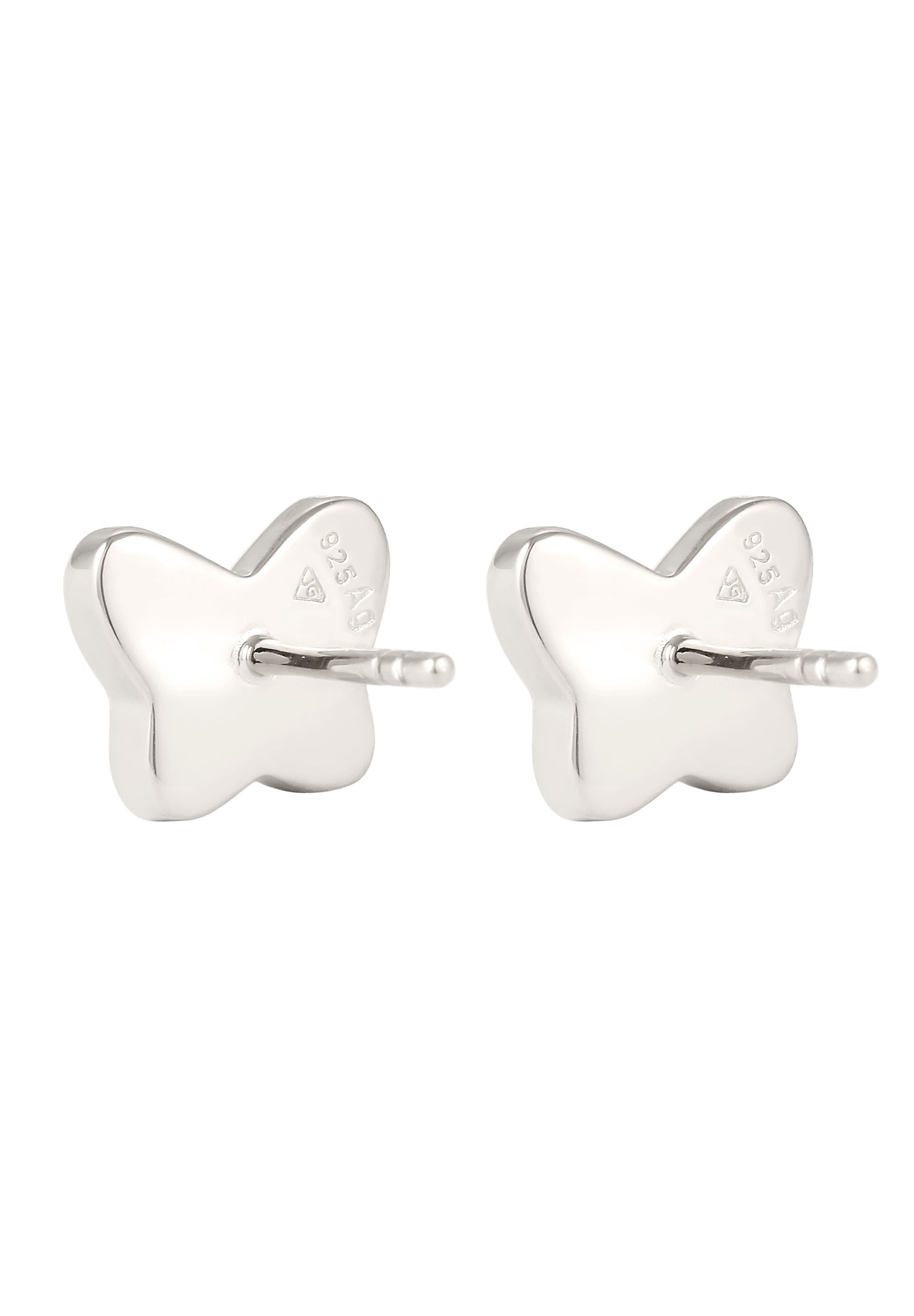 Elli Paar Ohrstecker »Ohrringe Ohrstecker Schmetterling Glas Kristalle Weiß 925 Sterling Silber«
