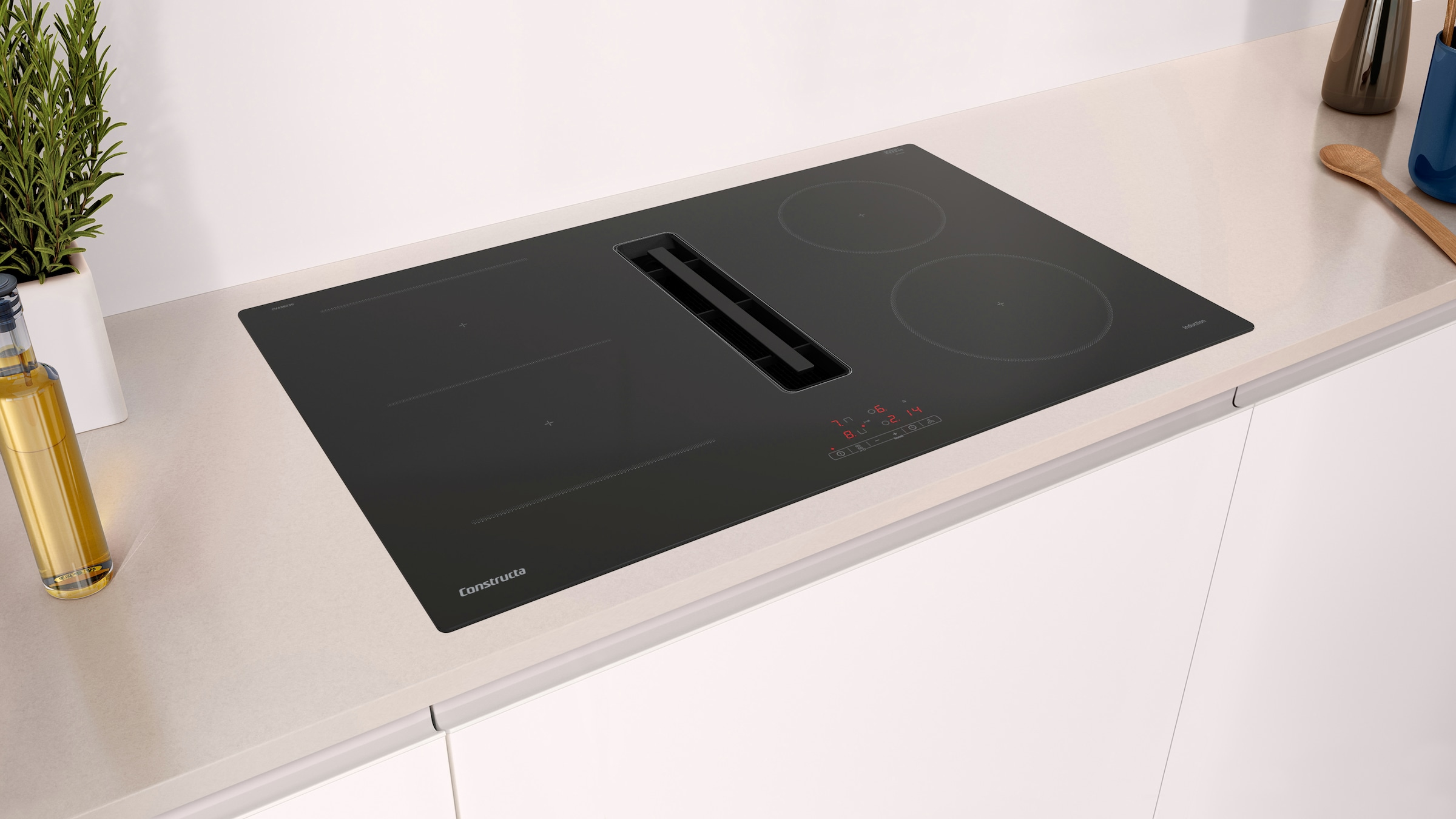 Constructa Backofen-Set »CF4M28063« mit Teleskopauszug nachrüstbar Pyrolyse-Selbstreinigung
