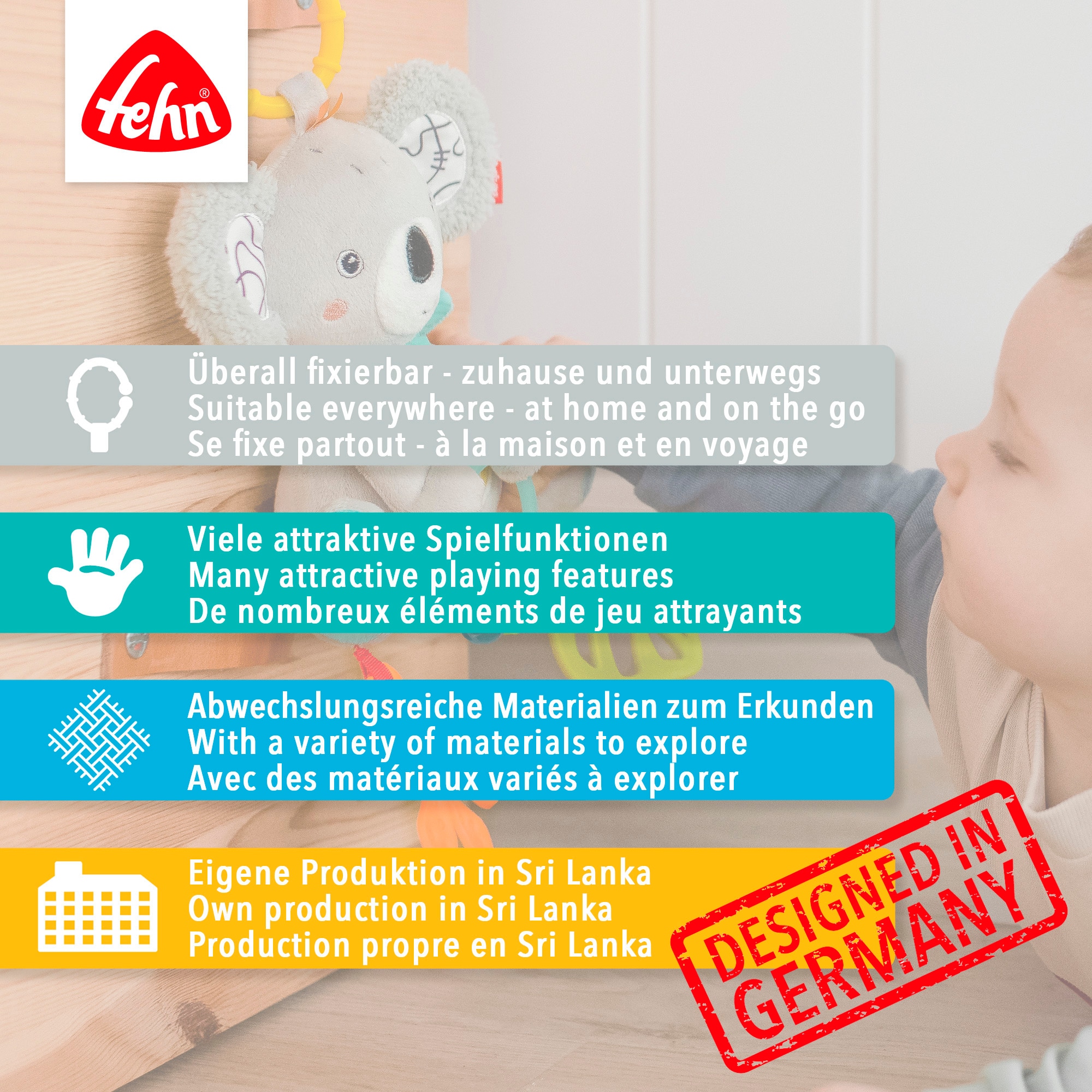 Fehn Greifspielzeug »Pferdinand, Activity-Spirale Pferd«