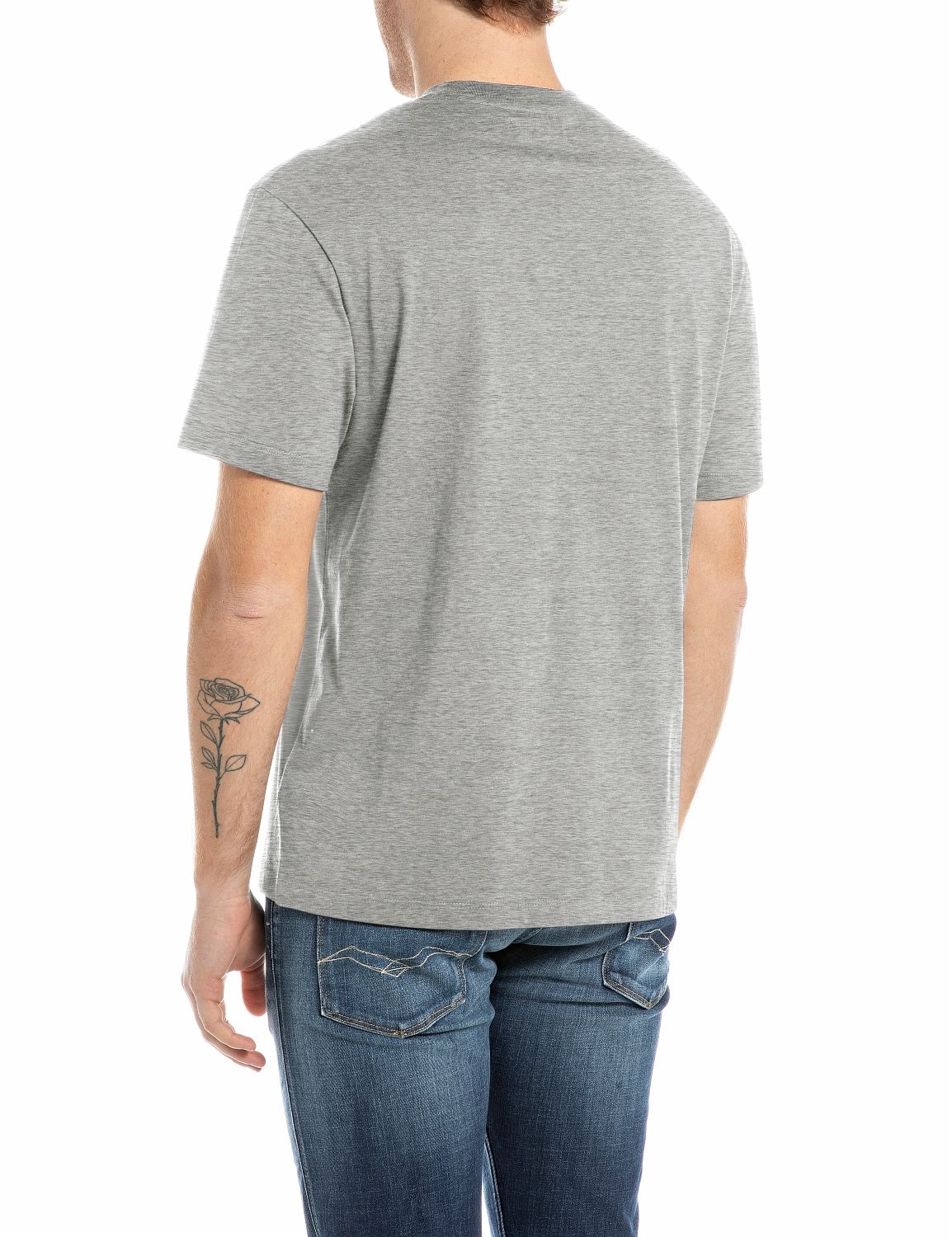 Replay T-Shirt, mit Marken-Print auf der Brust