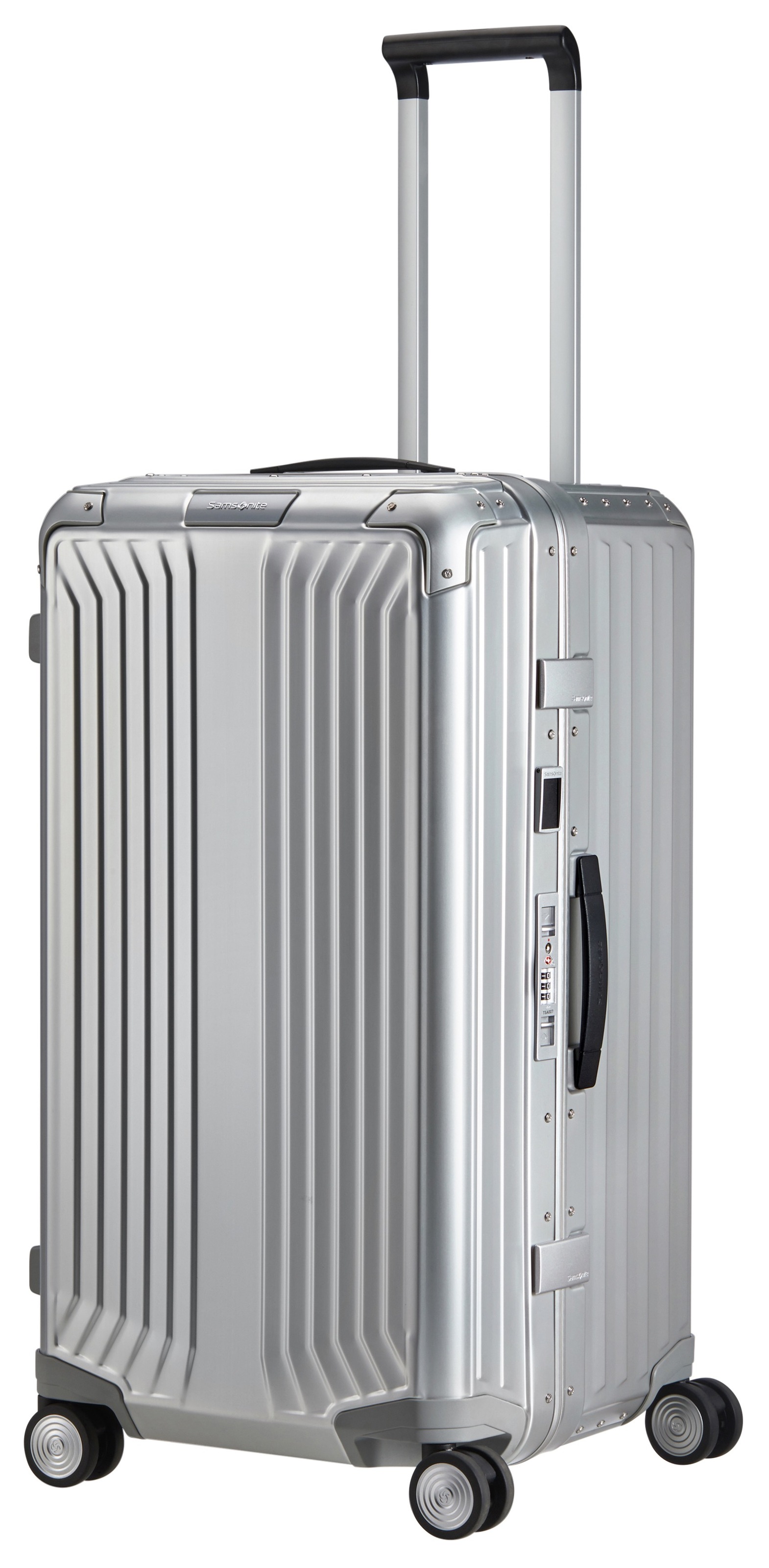 Samsonite Hartschalen-Trolley »LITE-BOX ALU TRUNK, verschiedene Größen und Farben«, 4 Rollen, Koffer groß Aufgabegepäck Reisegepäck TSA-Schloss