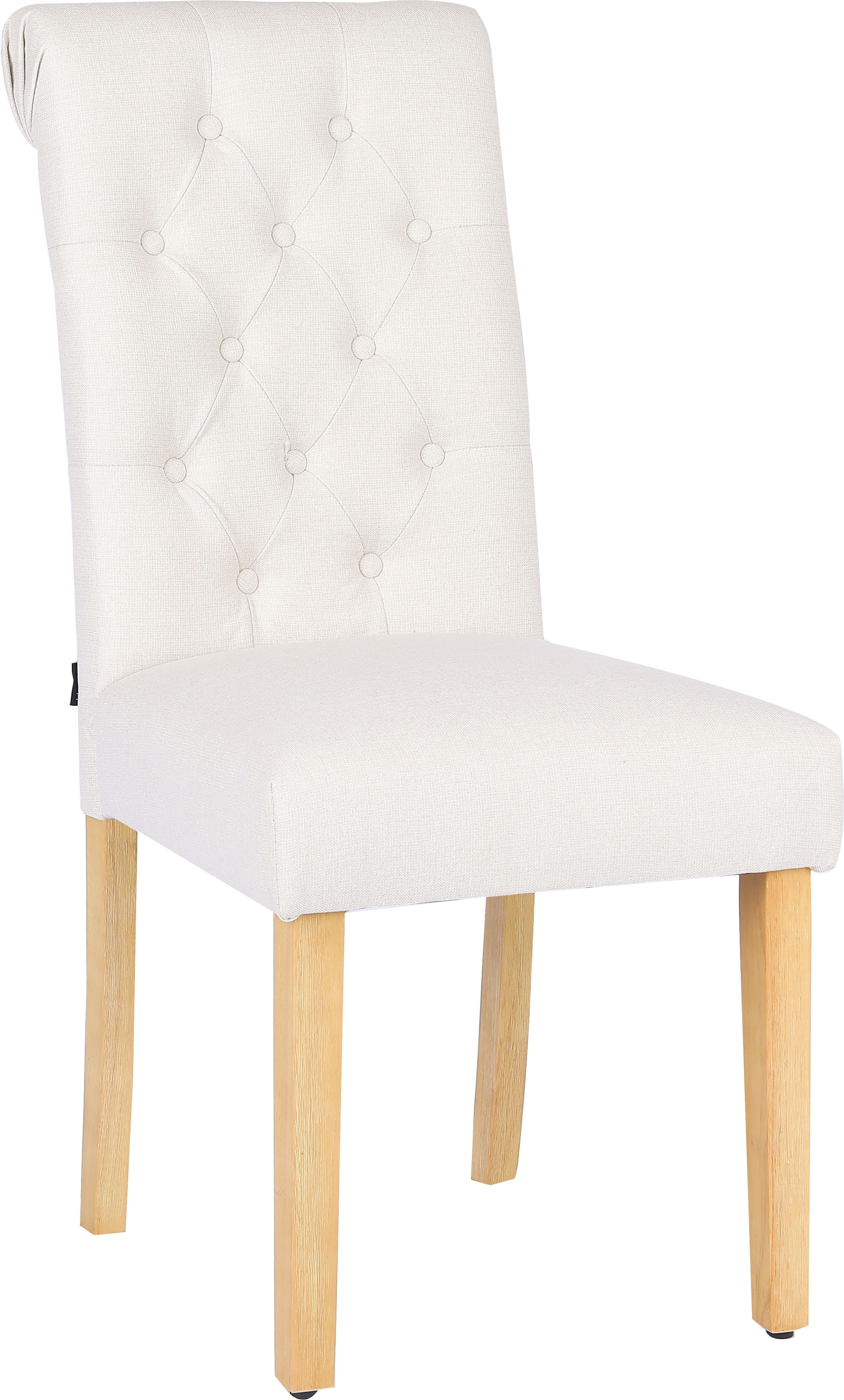 Home affaire Esszimmerstuhl »Liao, 2er-Set«, (Set), pflegeleichter Webstoff Bezug, Knopfheftung, Sitzhöhe ca. 51 cm