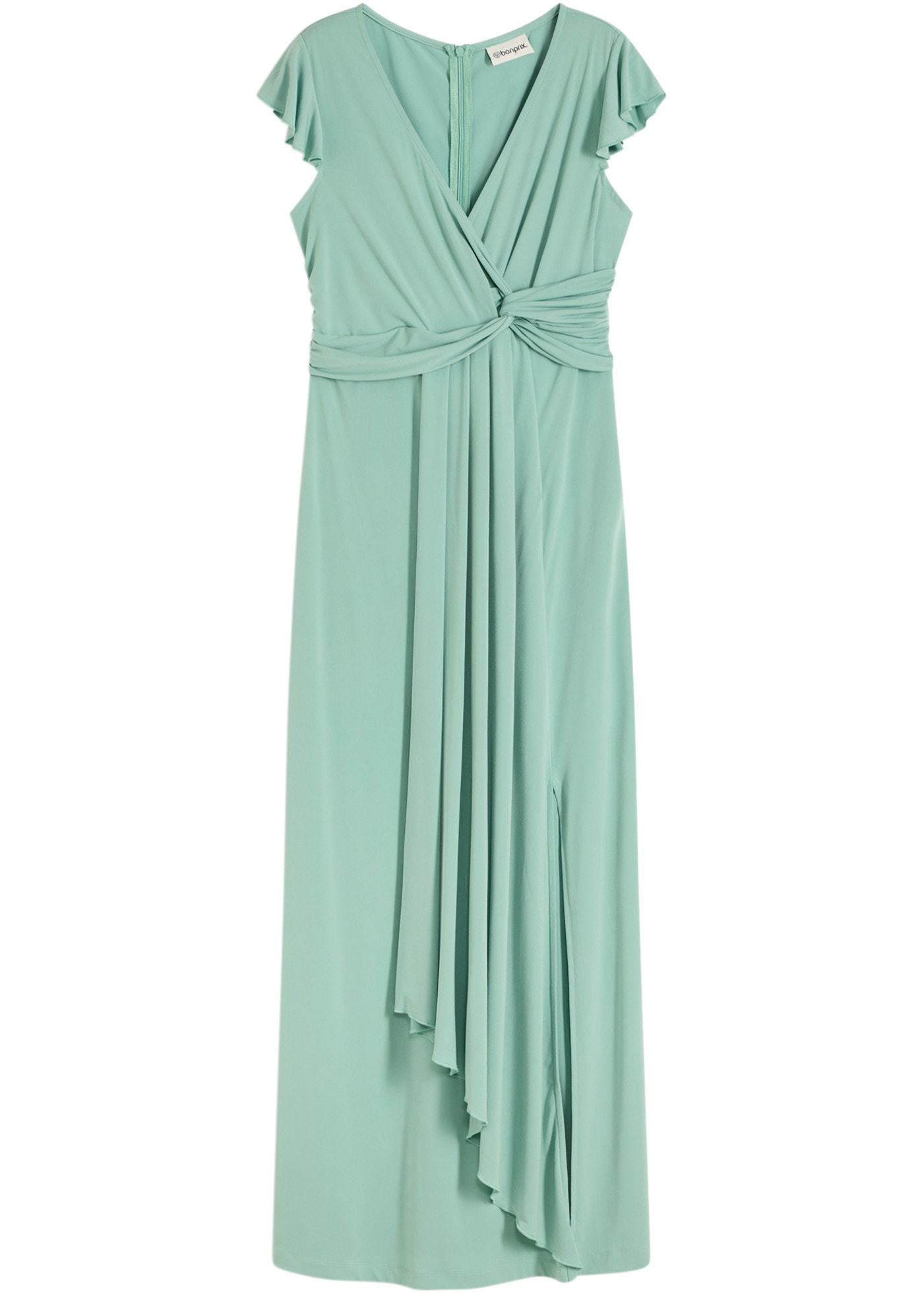 bonprix Maxikleid für festliche Anlässe, mit kurzem Arm und Mini-Flügelärmel