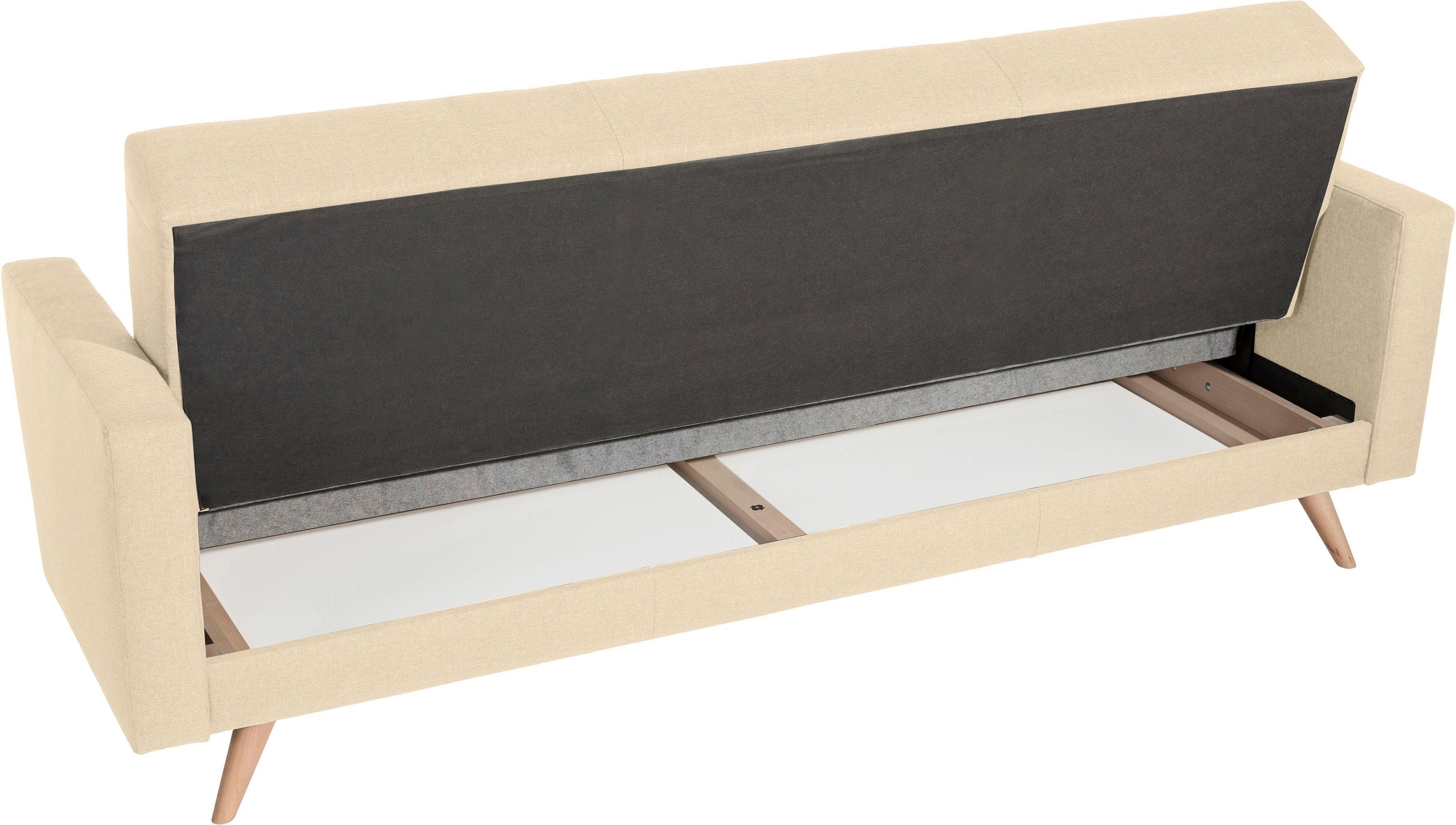 Max Winzer® 3-Sitzer »Julius Kippcouch mit komfortablem Federkern, klassisch und modern«, Schlafsofa, inklusive Bettfunktion & Bettkasten, Breite 224 cm