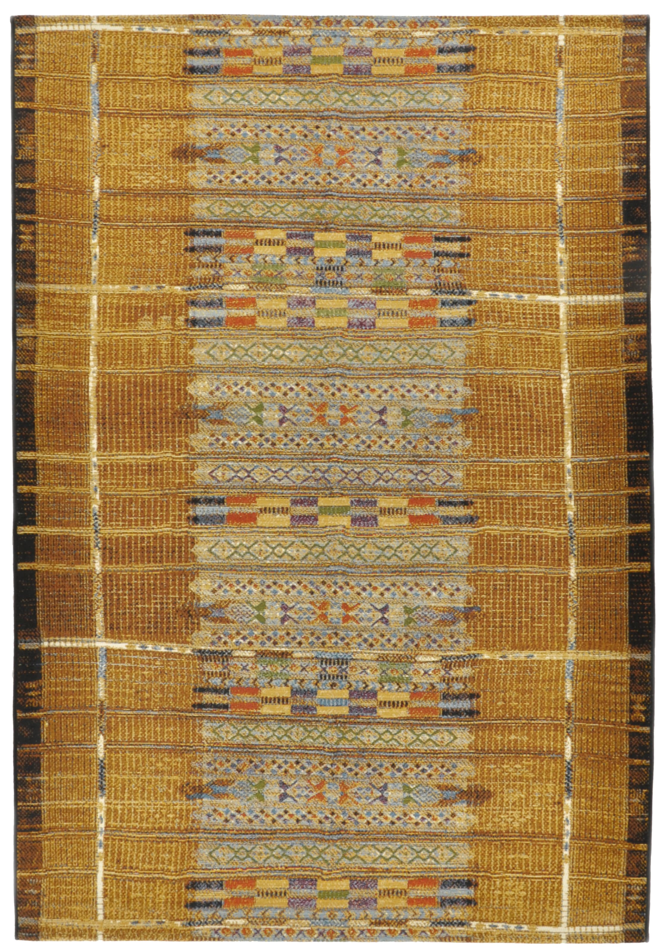 Gino Falcone Teppich »Outdoor-Africa 38«, rechteckig, 5 mm Höhe, Flachgewebe, Ethno Style, In- und Outdoor geeignet