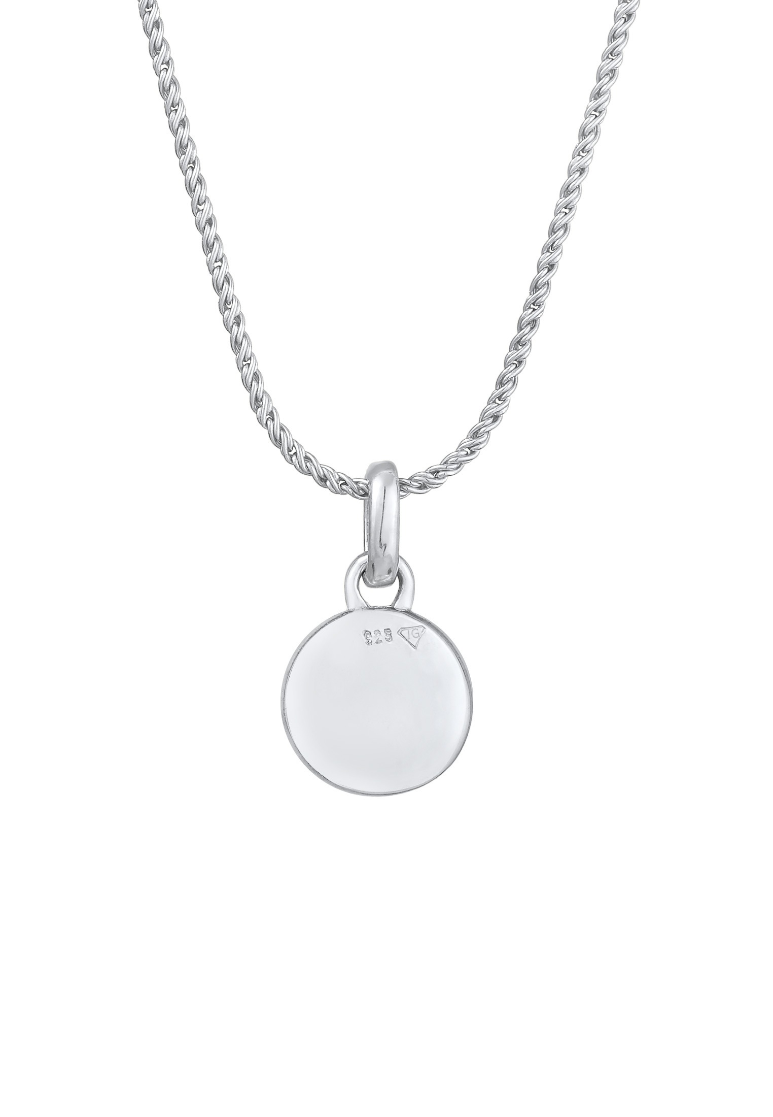 Elli Silberkette »Halskette Solitär Kristall Kordelkette 925 Silber«