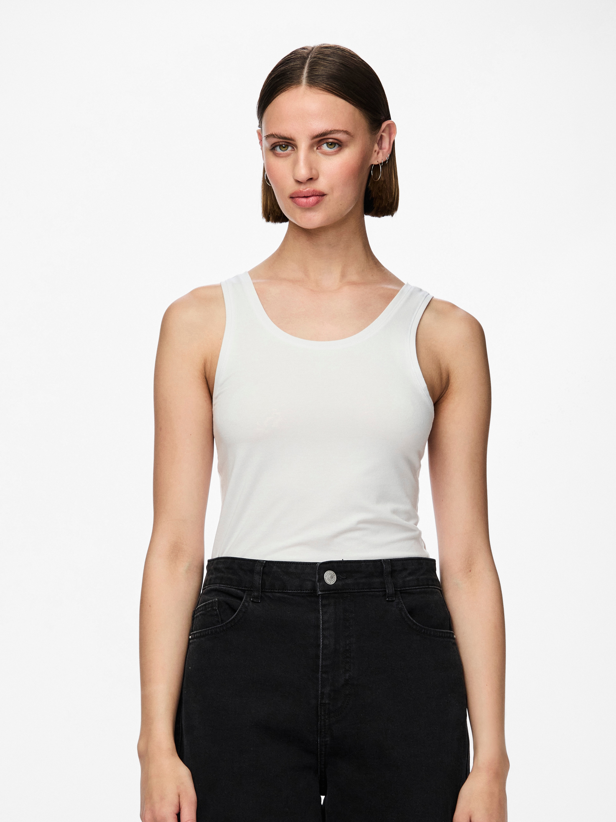 pieces Tanktop »PCSIRENE TANK TOP JRS NOOS« Baumwollmischung, slim fit