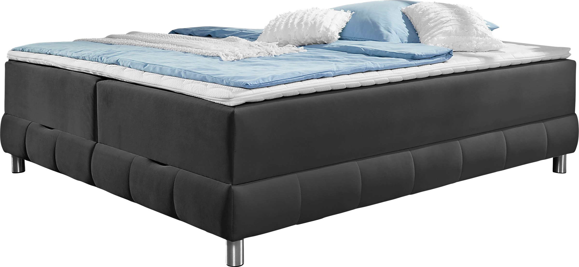 Home affaire Boxspringbett »Vaasa« für Dachschrägen geeignet, inkl. Bettkasten und Topper