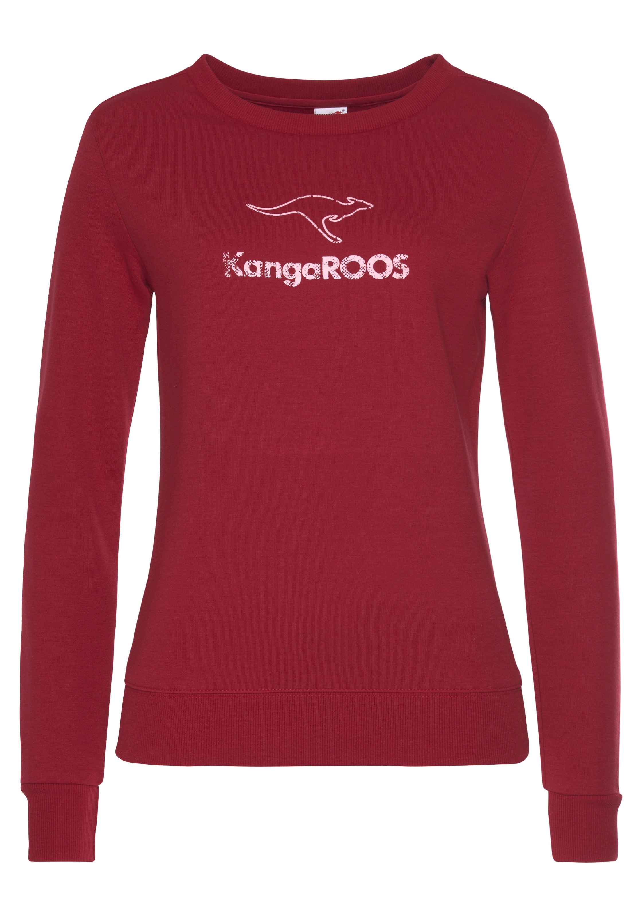KangaROOS Sweatshirt, Kontrastfarbenem OTTO Logodruck, Loungeanzug Shop Online im mit