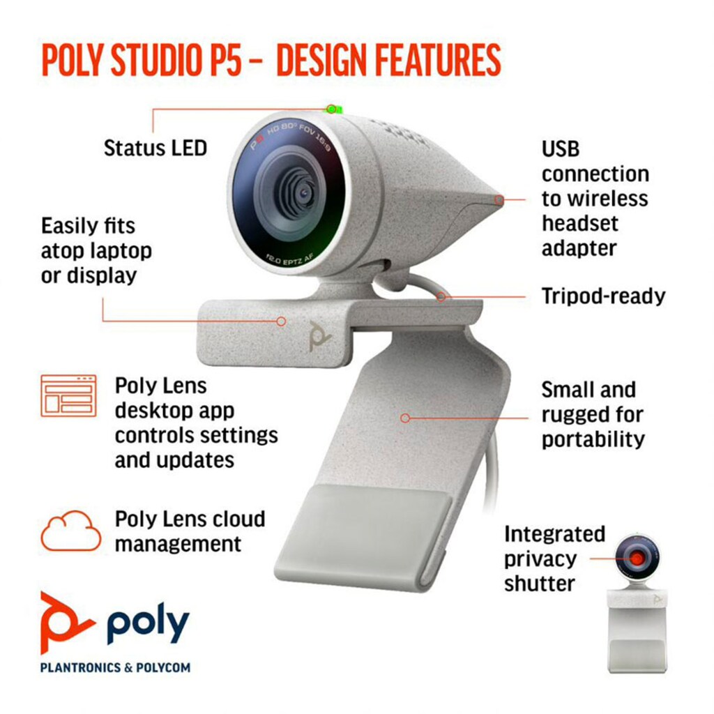 Poly Webcam »STUDIO P5«, Full HD